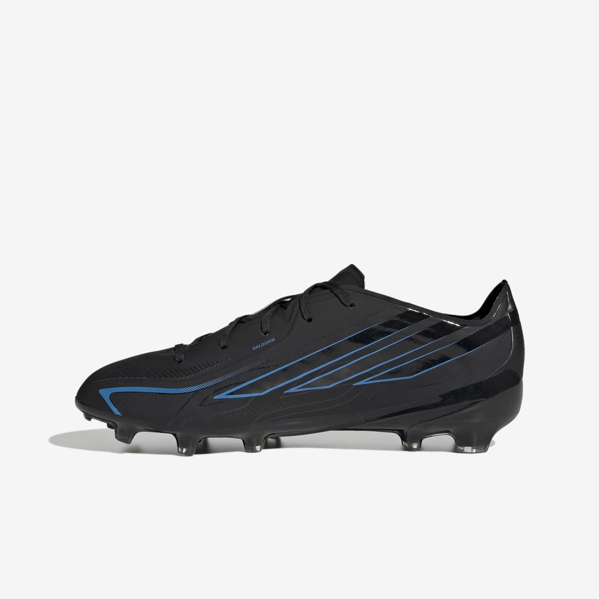 adidas Jr. F50 Hyperfast Elite Big Kids' Firm-Ground Low-Top Soccer Cleats - Core Black / Core Black / Lucid Ray Blue