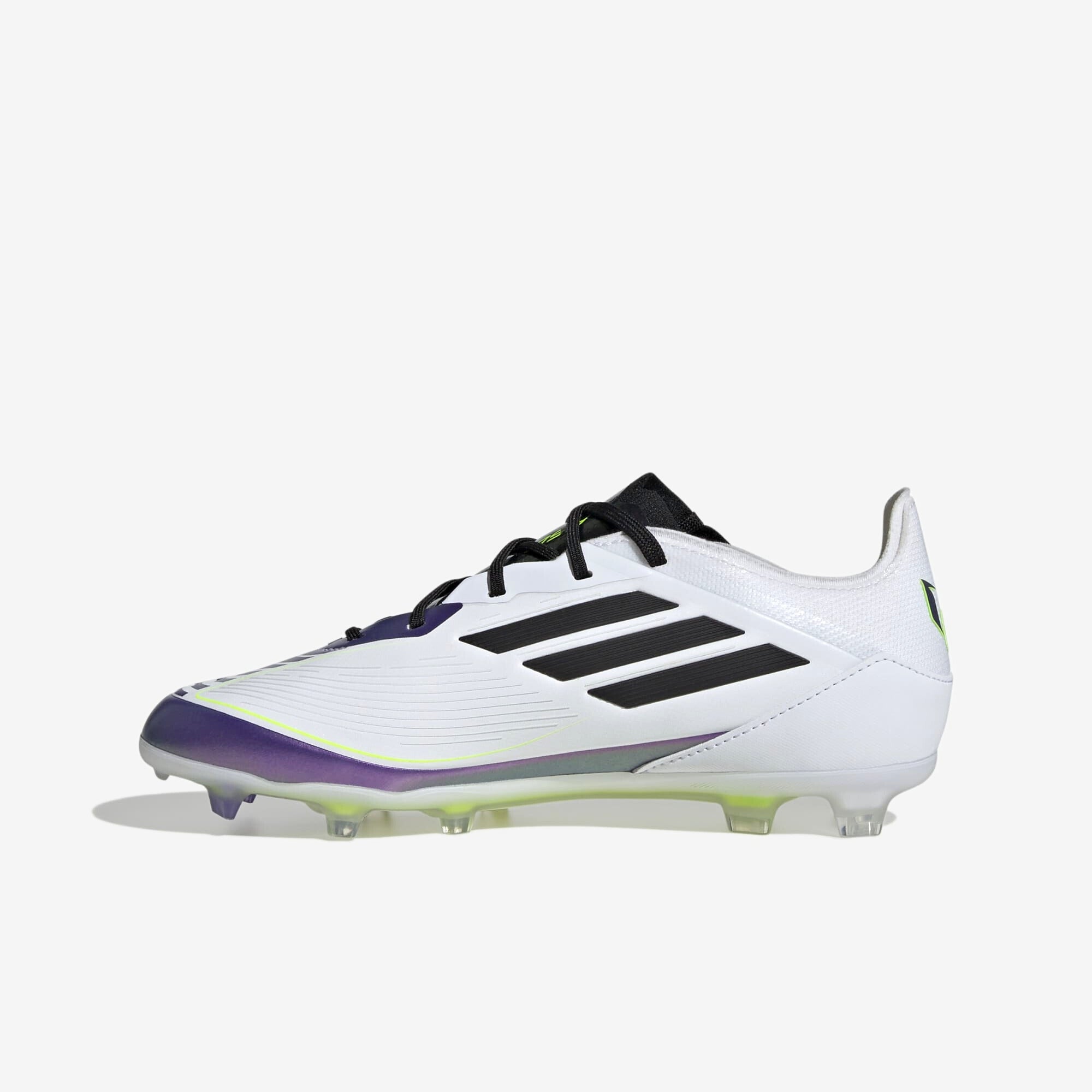 adidas Jr. Messi F50 Pro Little/Big Kids' FG Low-Top Soccer Cleats - Cloud White / Core Black / Purple