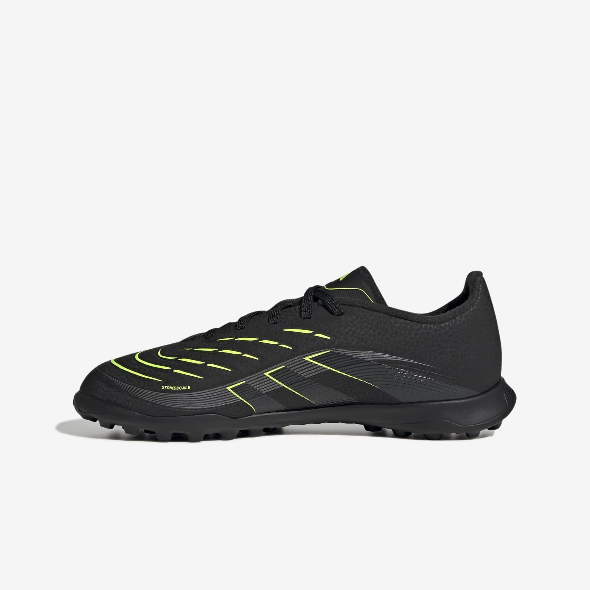 adidas Jr. Predator League Kids' Turf Low-Top Soccer Shoes - Core Black / Carbon / Lucid Lemon