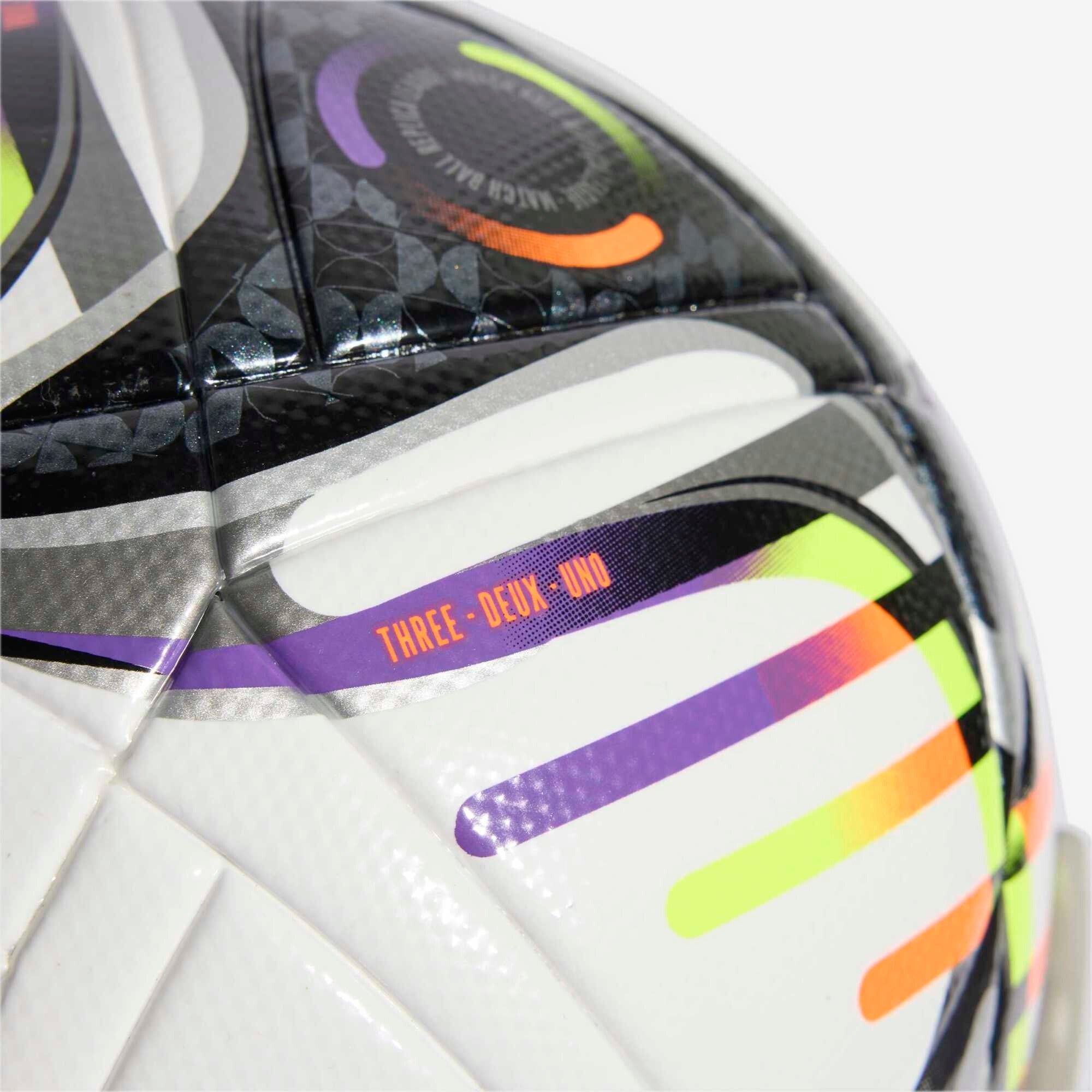 adidas Leagues Cup 25 League Soccer Ball - White / Black / Solar Orange / Solar Yellow