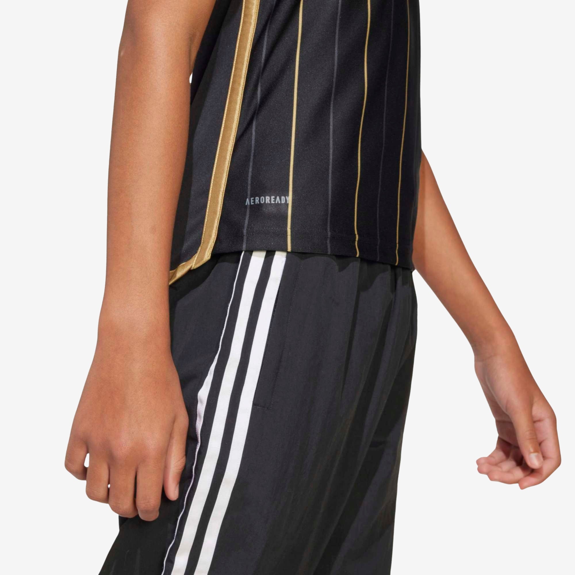 adidas Los Angeles FC 2024/25 Stadium Home Big Kids' AEROREADY Soccer Replica Jersey - Black