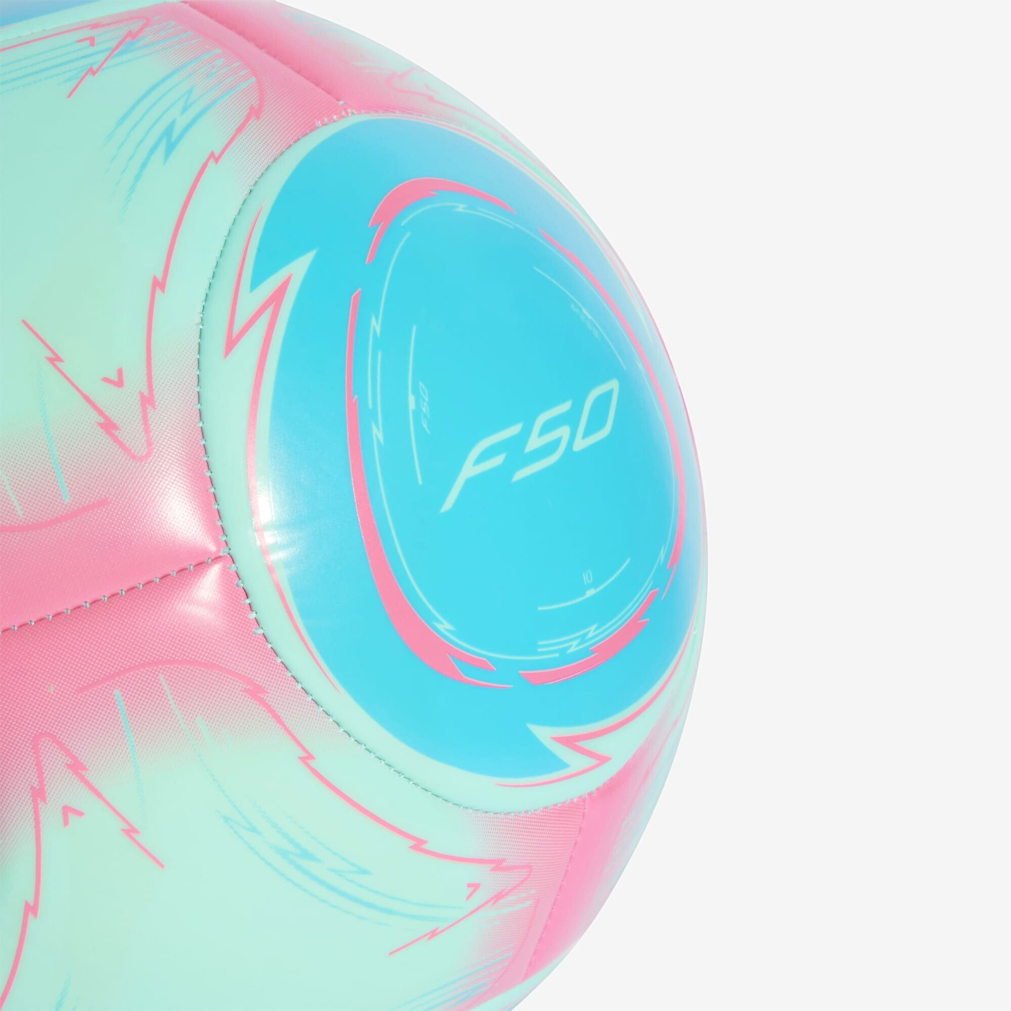 adidas Messi Club Soccer Ball - Flash Aqua / Lucid Cyan / Lucid Pink