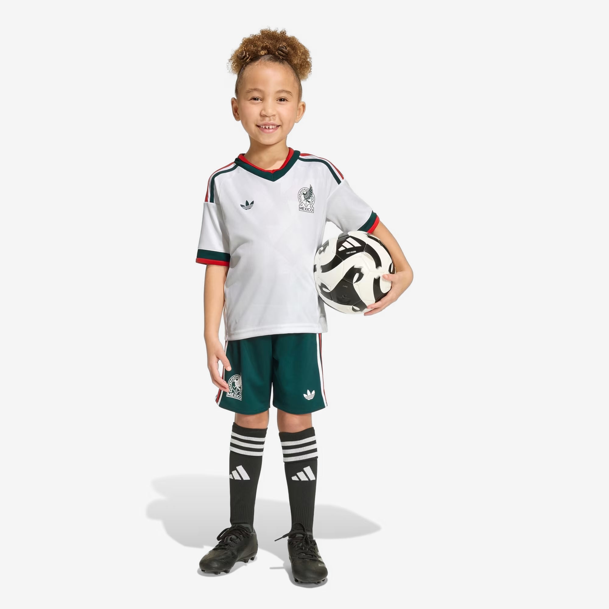 adidas Mexico 2026 Stadium Away Set Little/Big Kids' Soccer Kit - White