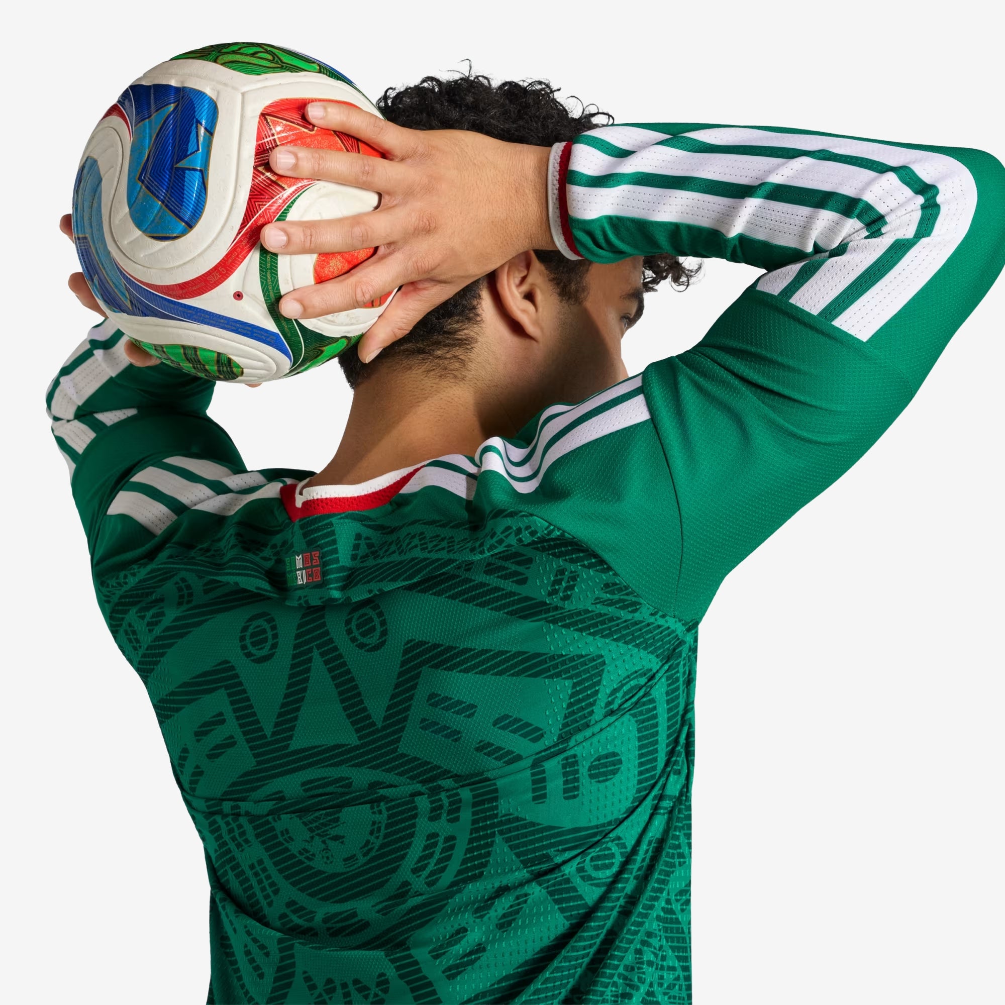 adidas Mexico 2026 Match Home Men's Soccer Authentic Long-Sleeve Jersey - Bold Green