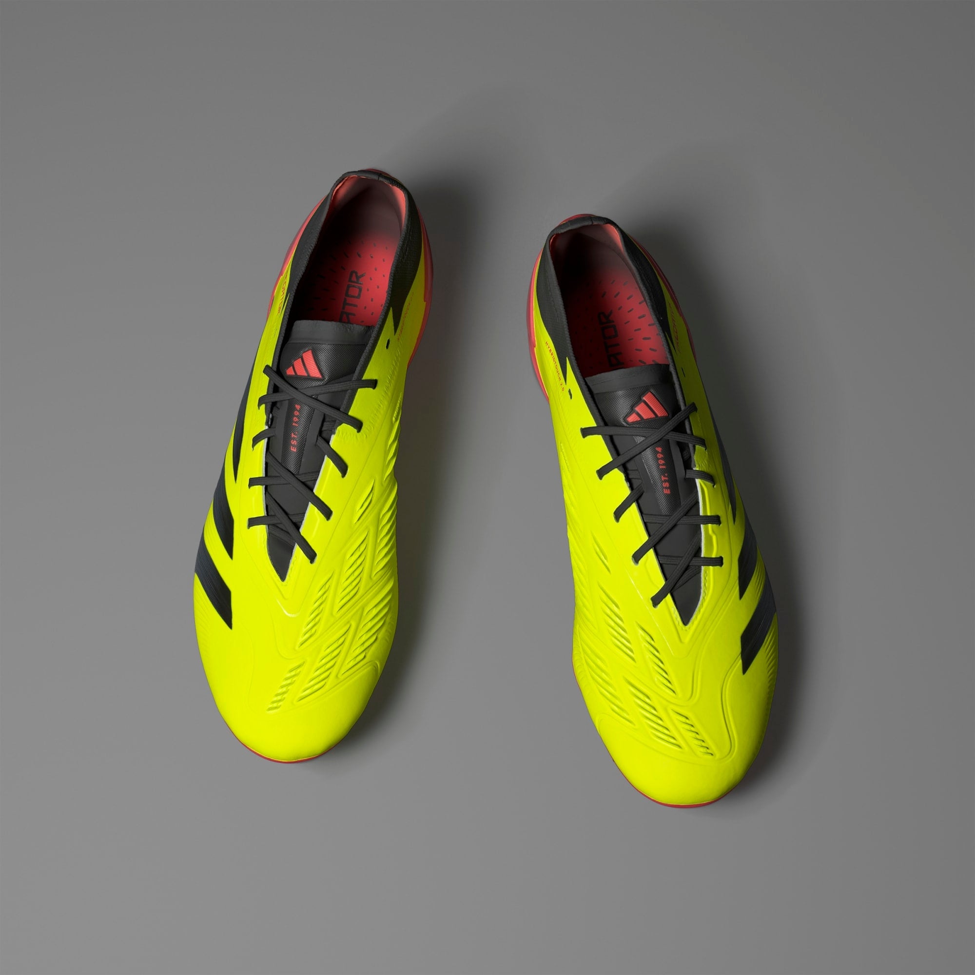 adidas Predator Elite Firm-Ground Low-Top Soccer Cleats - Team Solar Yellow 2 / Core Black / Solar Red