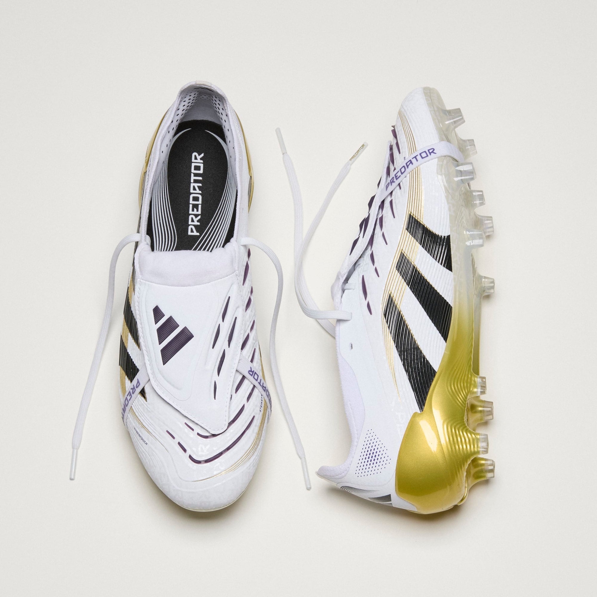 adidas Predator Elite Fold-Over Tongue FG Low-Top Soccer Cleats - Ftwr White / Core Black / Gold Met.