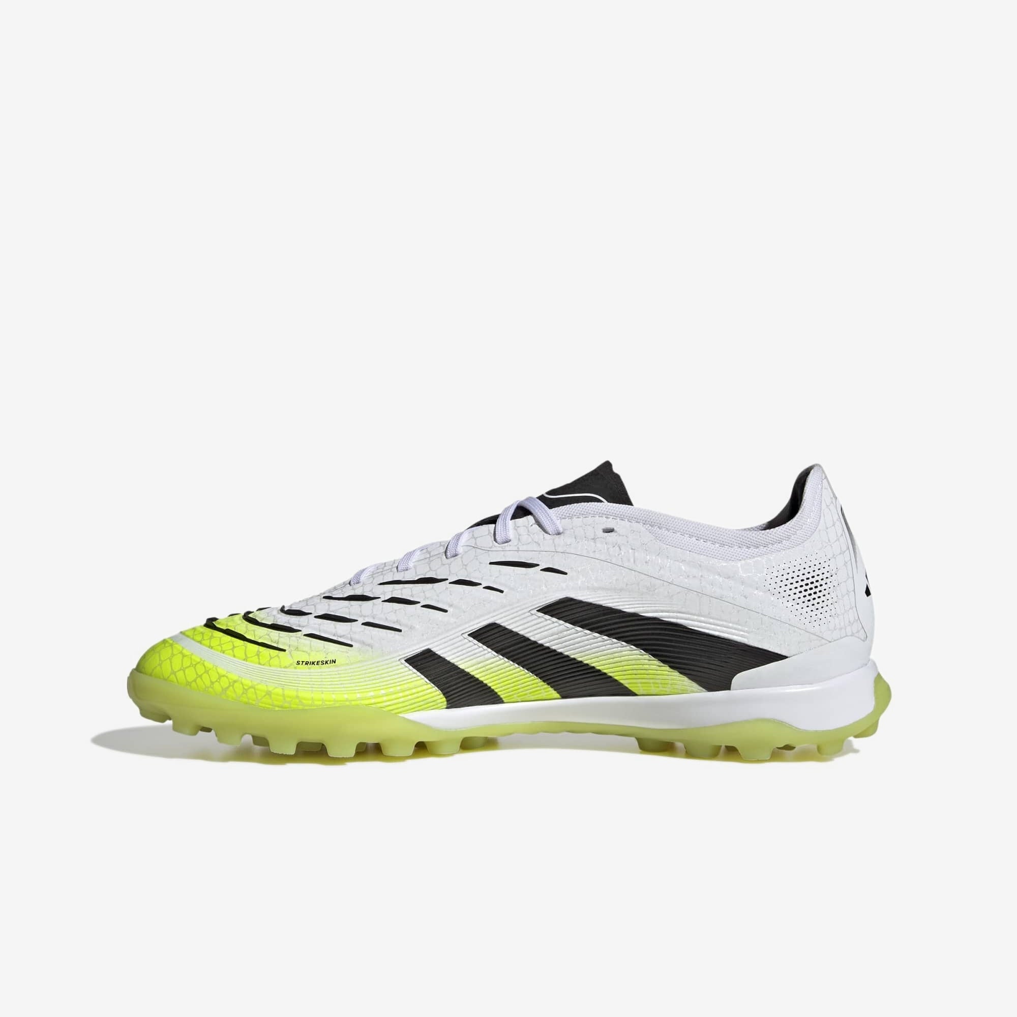 adidas Predator Pro Turf Low-Top Soccer Shoes - Cloud White / Core Black / Lucid Lemon