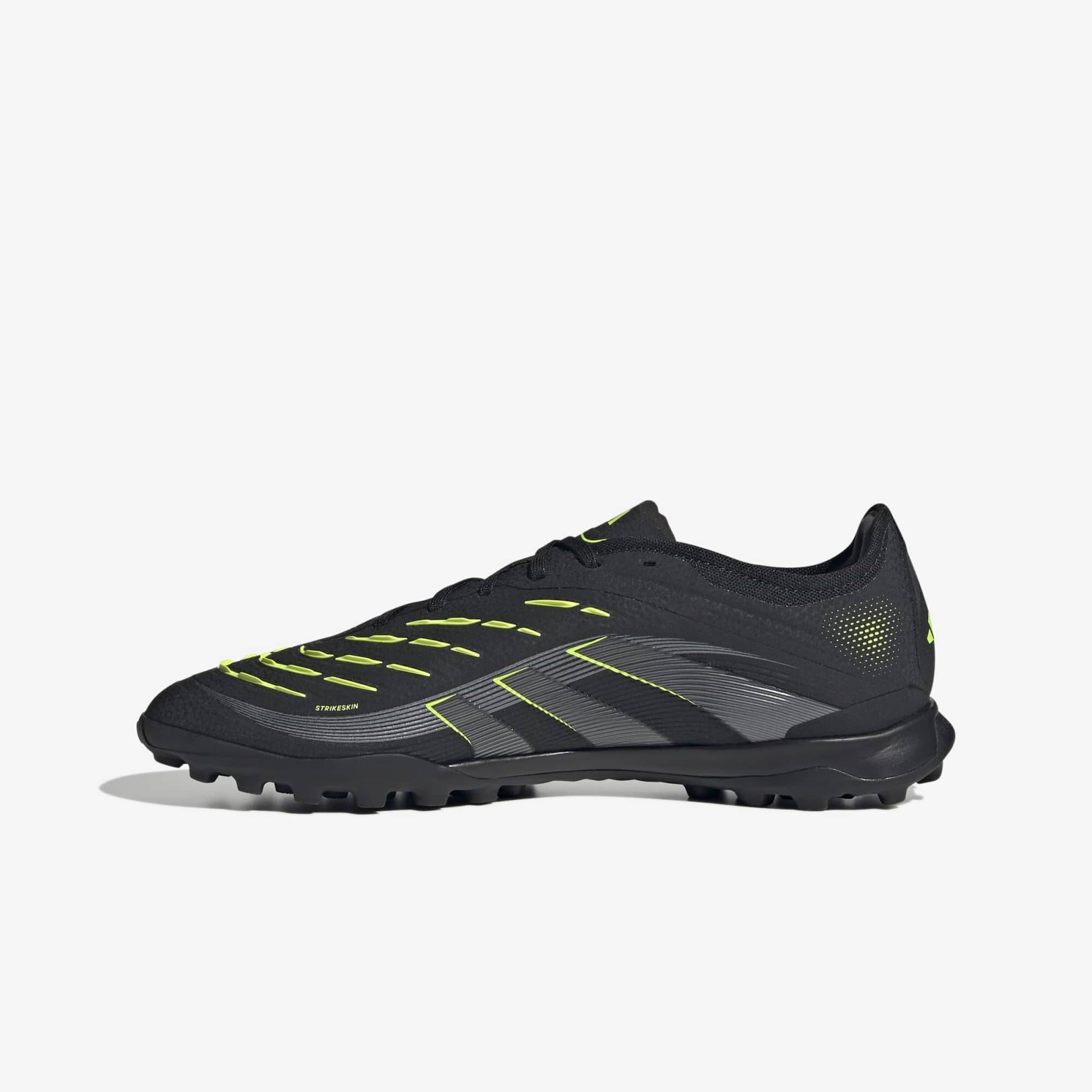 adidas Predator Pro Turf Low-Top Soccer Shoes - Core Black / Carbon / Lucid Lemon