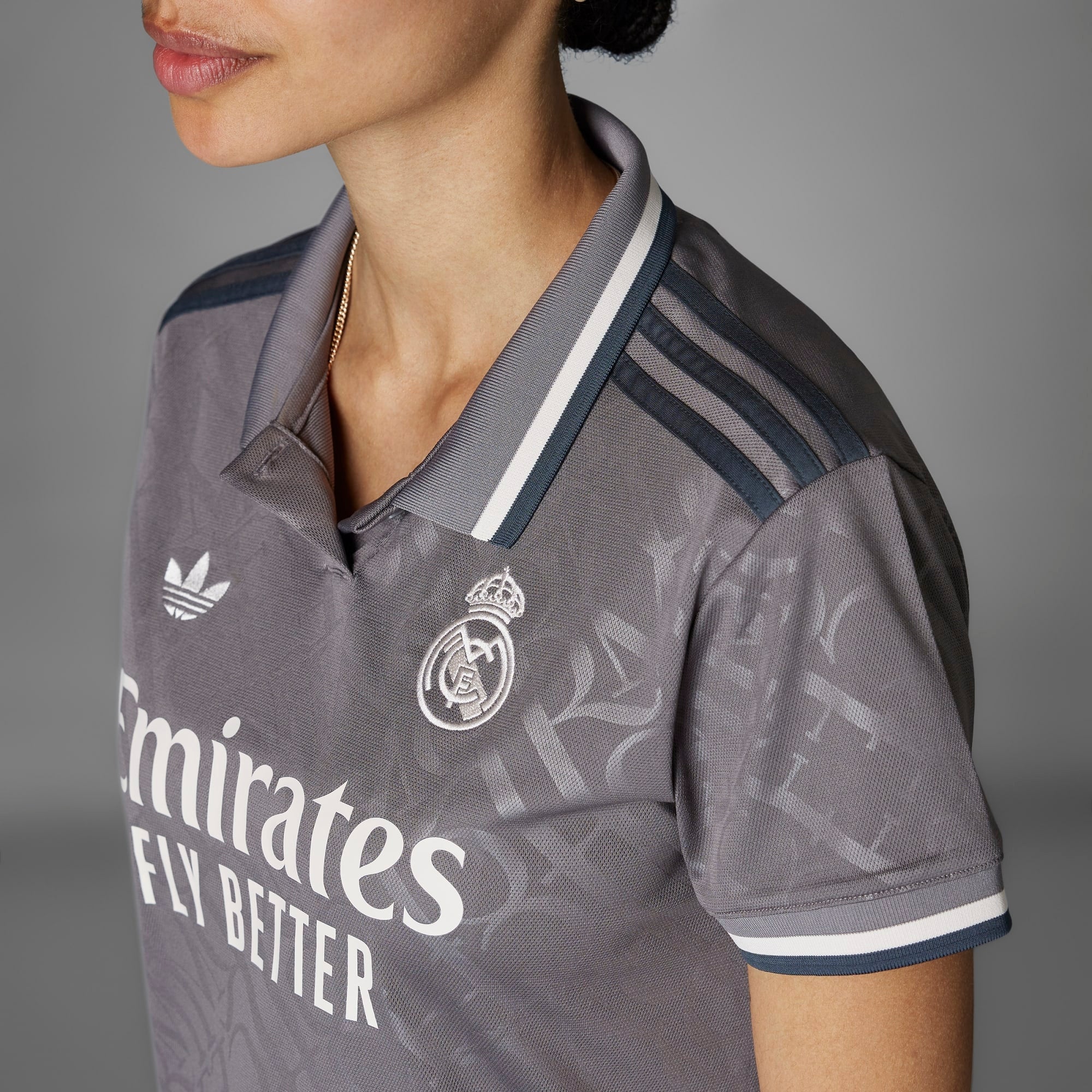 adidas Real Madrid 2024/25 Stadium Third Women's AEROREADY Soccer Replica Jersey - Charcoal