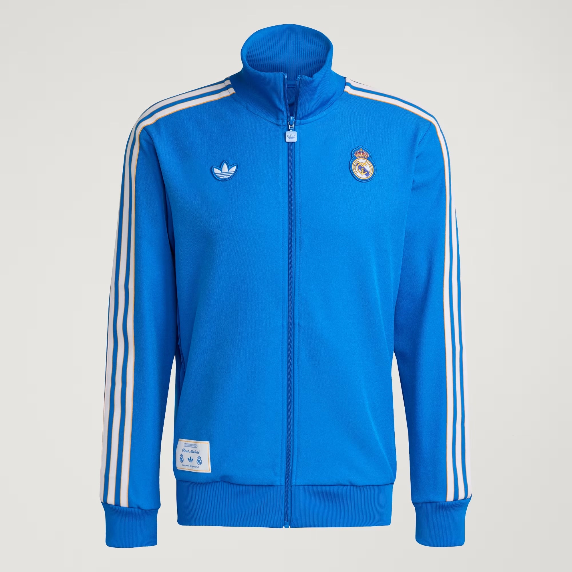 adidas Real Madrid Terrace Icons Men's Full-Zip Soccer Track Jacket - Bluebird / White