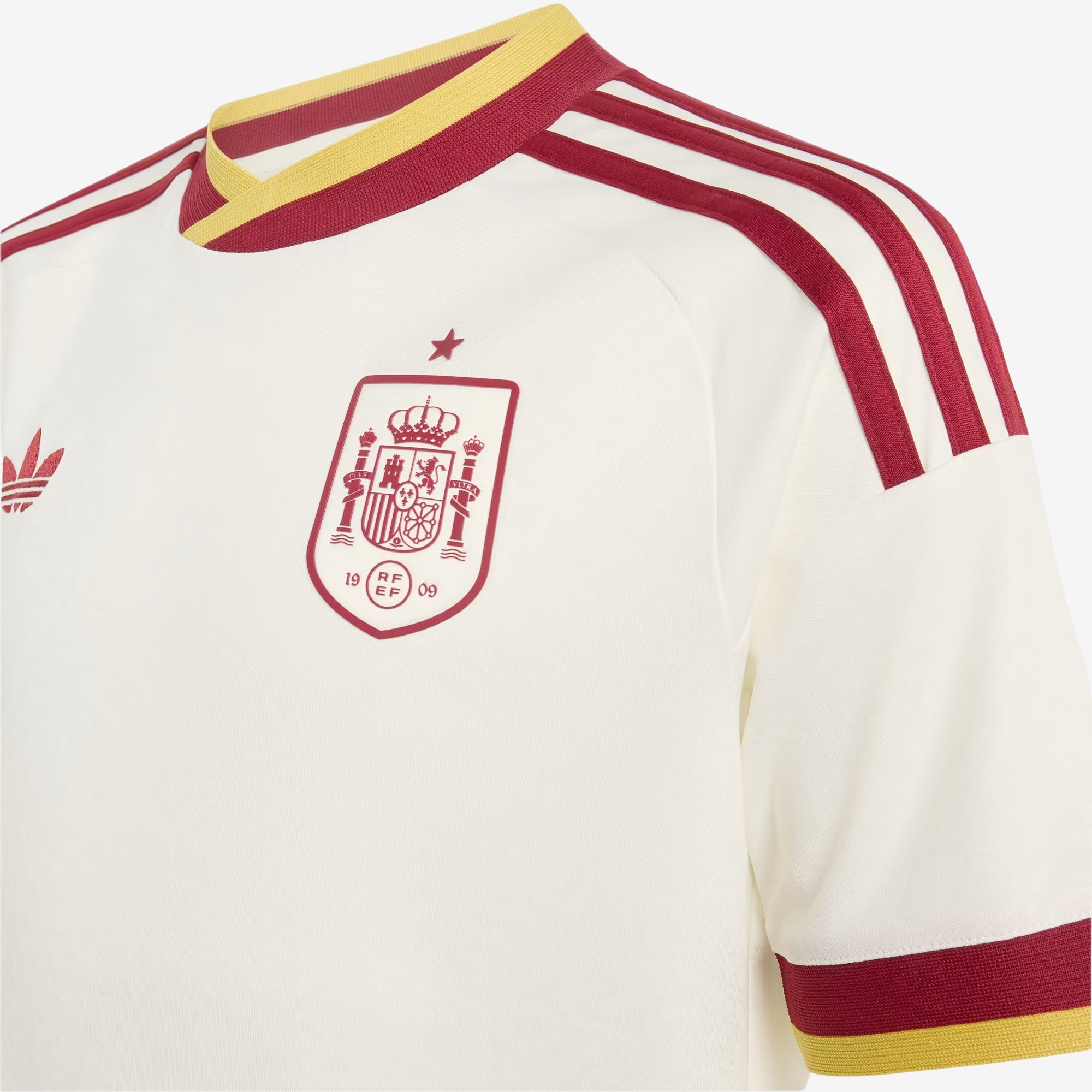 adidas Spain 2026 Stadium Away Big Kids' Soccer Jersey - Off White