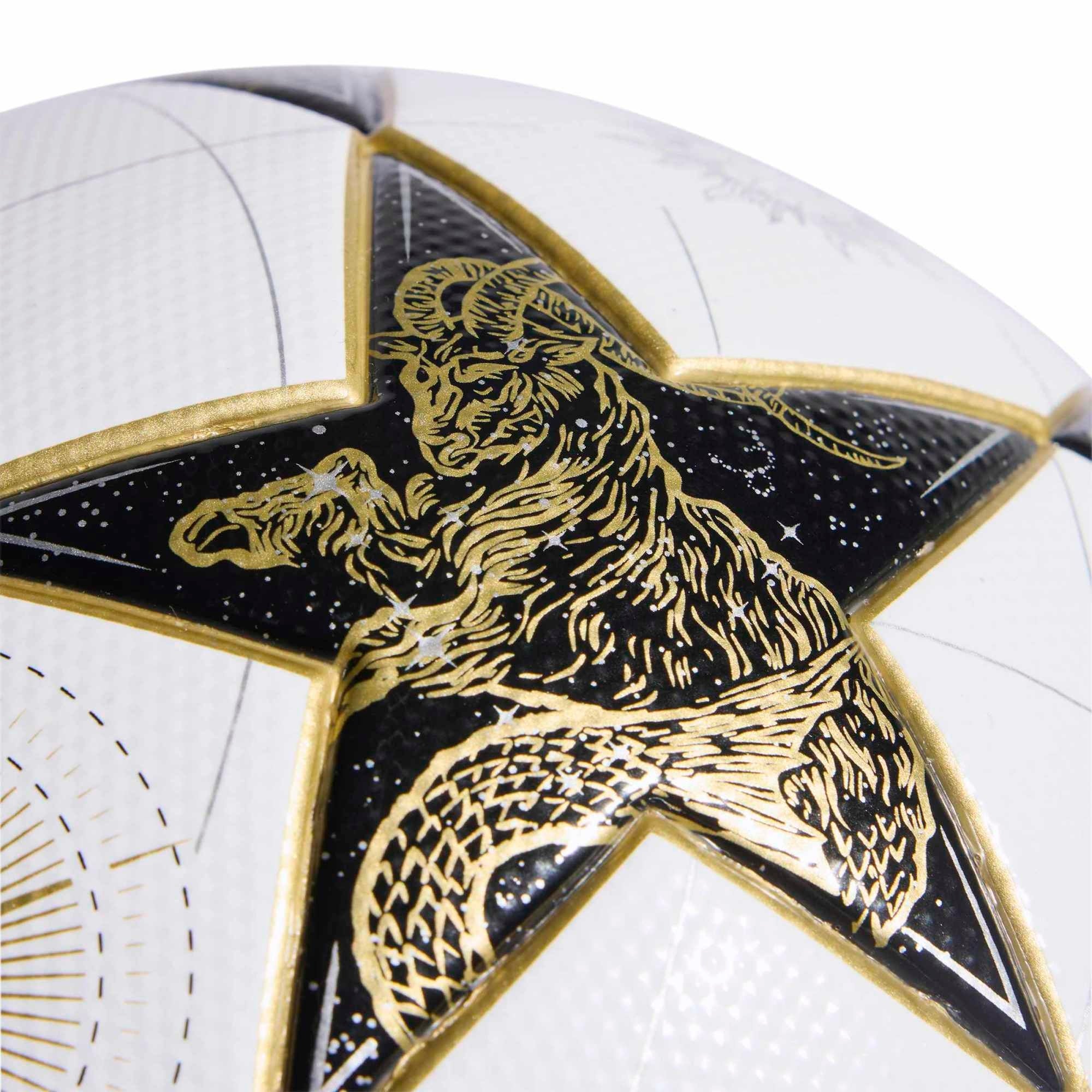 adidas UCL League 25/26 League Stage Soccer Ball - White / Black / Gold Metallic