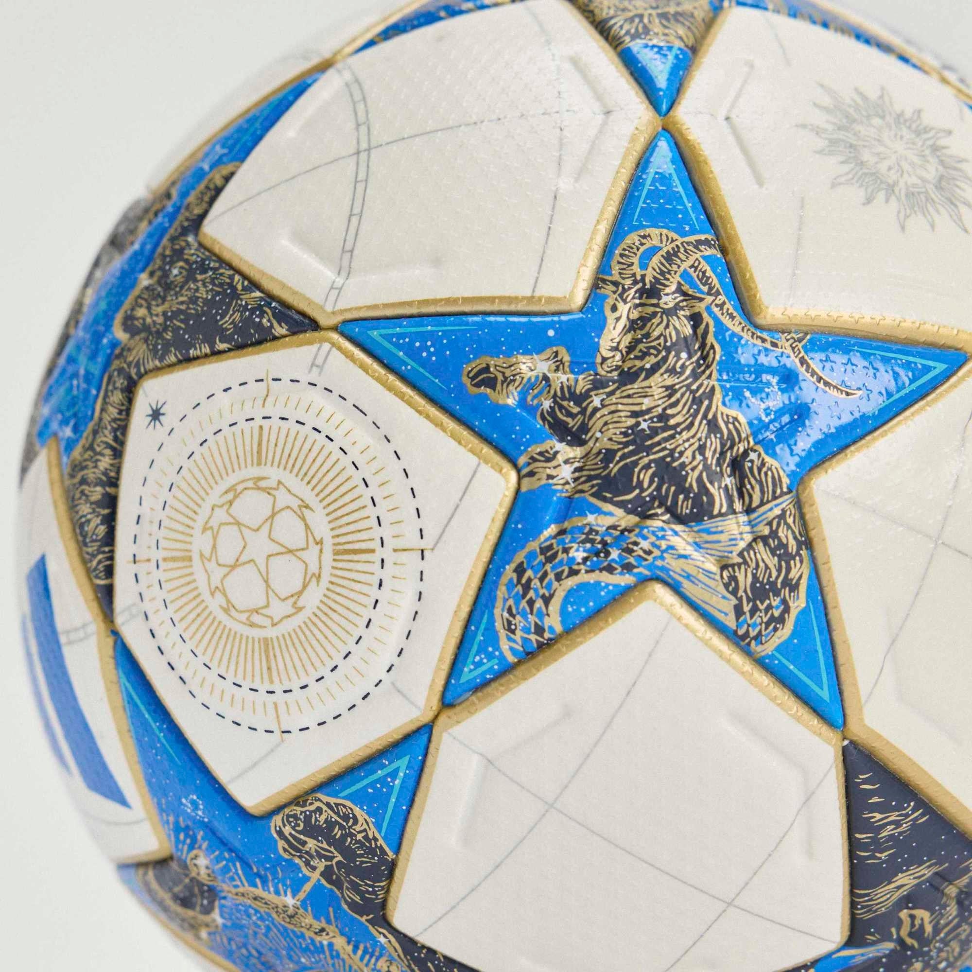 adidas UCL Pro 25/26 League Stage Soccer Ball - White / Dark Blue / Pantone / Gold Metallic