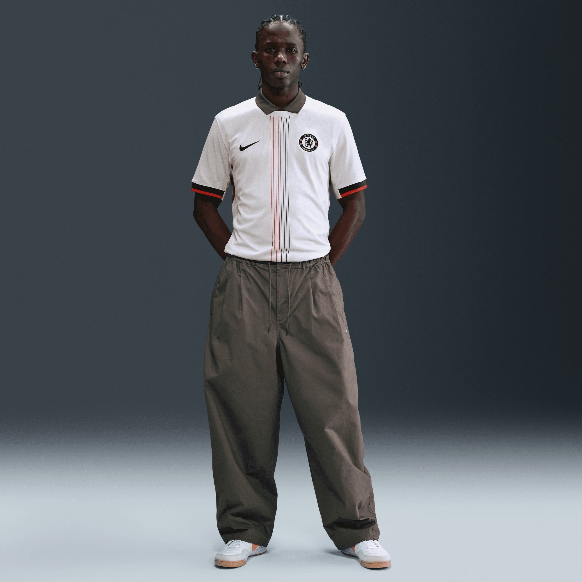 Nike Chelsea FC 2025/26 Stadium Away Men's Dri-FIT Soccer Replica Jersey - Phantom/Speed Red/Galactic Jade
