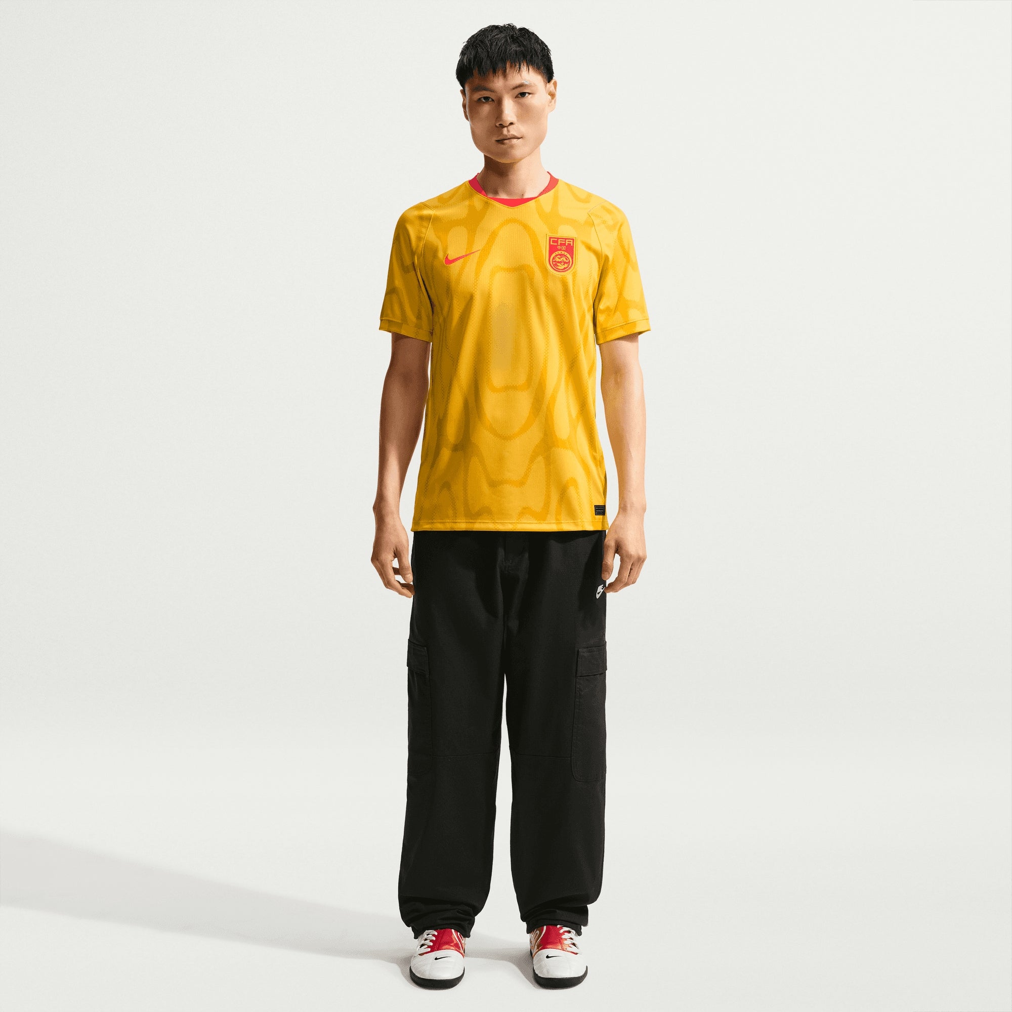 Nike China 2026 Stadium Away Men's Dri-FIT Soccer Replica Jersey - Varsity Maize/Bright Crimson