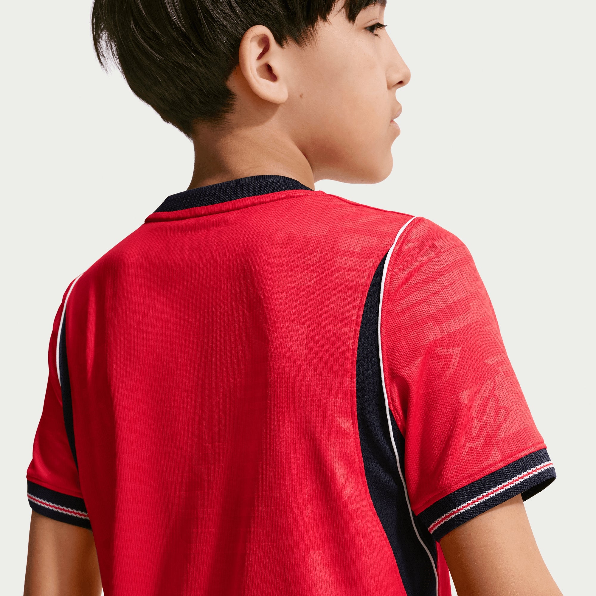 Nike England 2026 Stadium Away Big Kids' Dri-FIT Soccer Replica Jersey - Speed Red/Obsidian/White/Obsidian