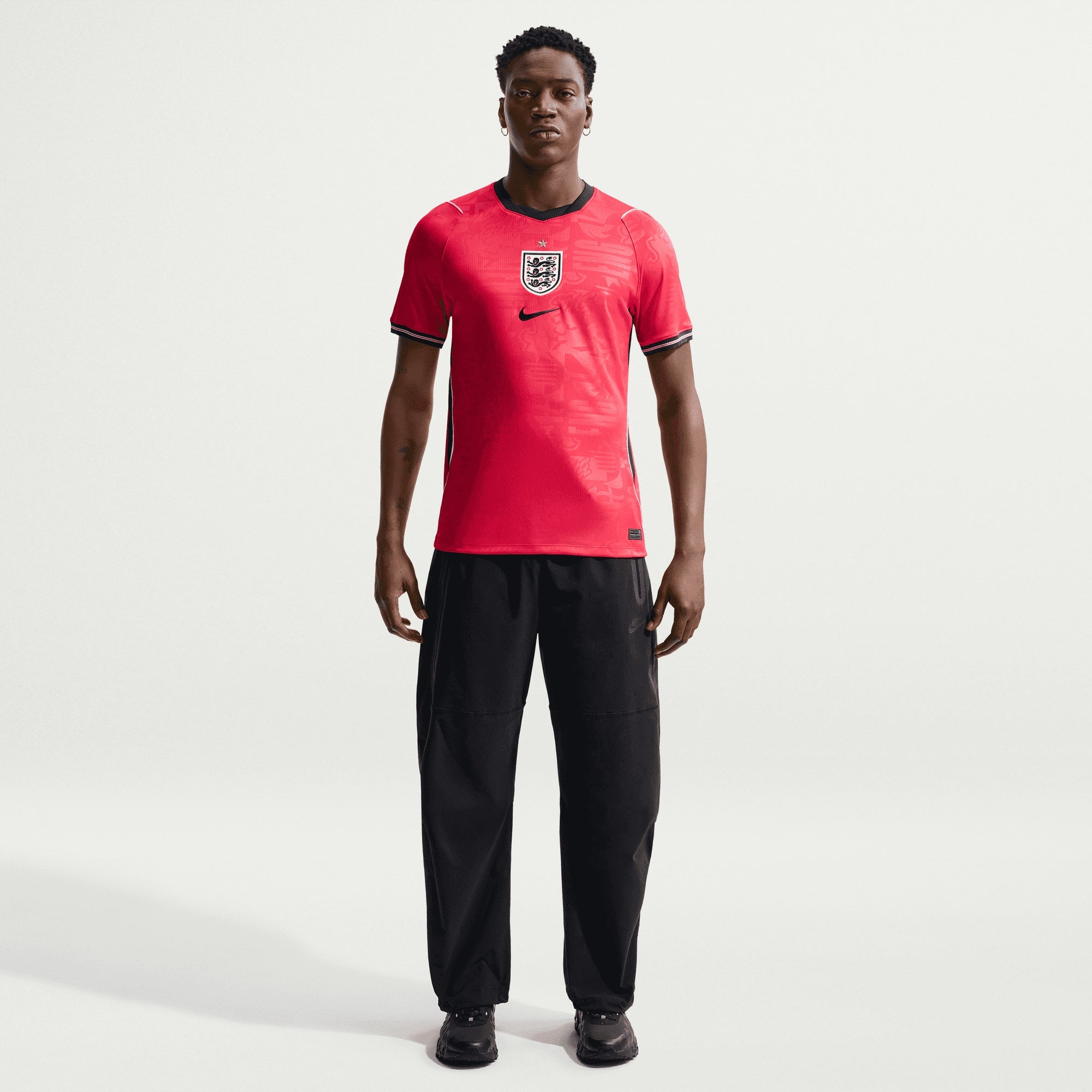 Nike England 2026 Stadium Away Men's Dri-FIT Soccer Replica Jersey - Speed Red/Obsidian/White/Obsidian
