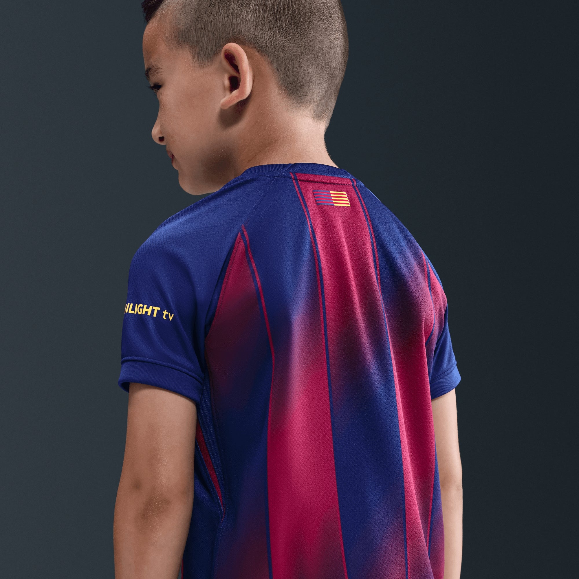 Nike FC Barcelona 2025/26 Stadium Home Little Kids' Soccer Replica 3-Piece Kit - Deep Royal Blue/Midwest Gold