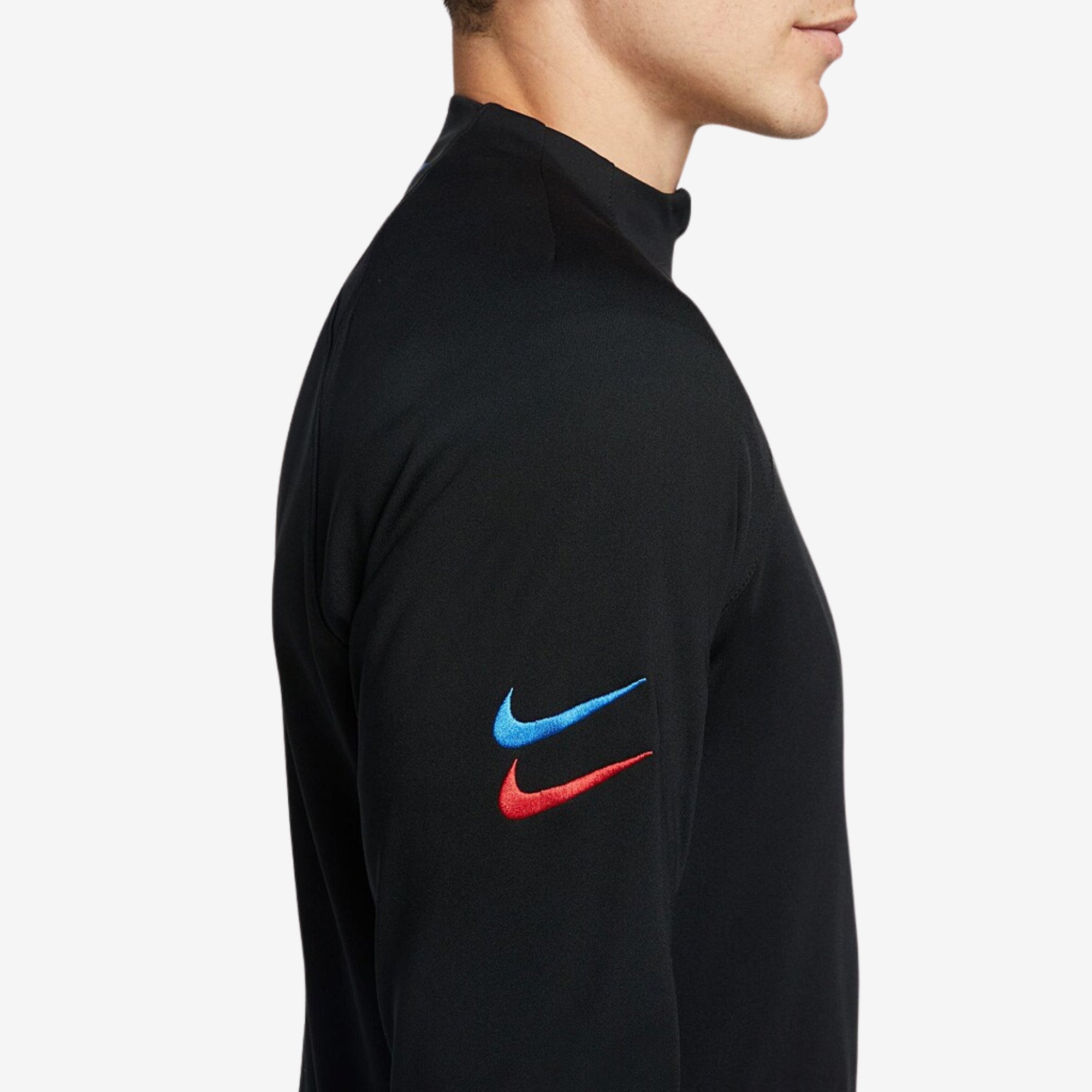 Nike FC Barcelona Academy Pro Men's Full-Zip Soccer Jacket - Black/Black/Signal Blue/University Red