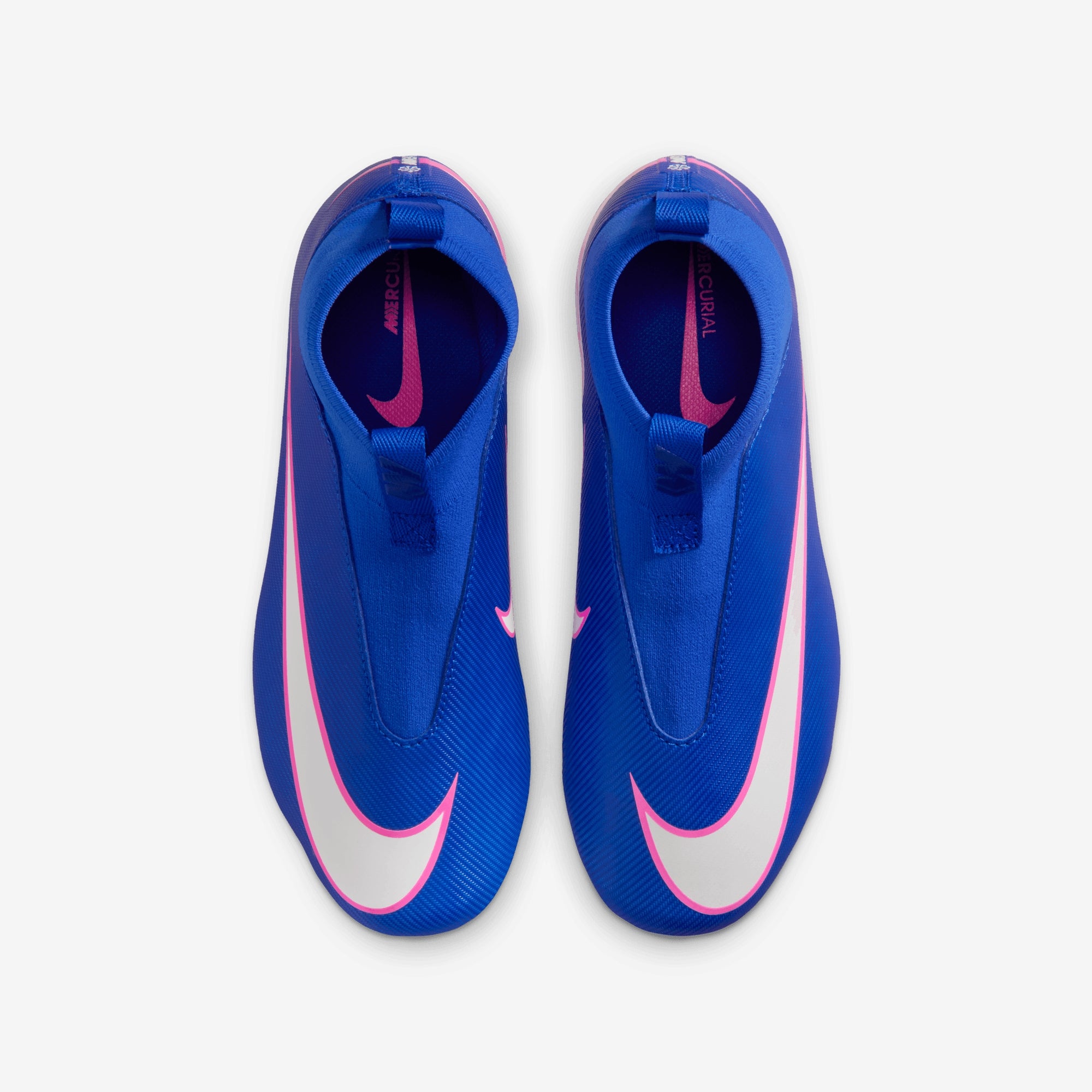 Nike Jr. Mercurial Superfly 10 Academy Big Kids' Multi-Ground High-Top Soccer Cleats - Racer Blue/White