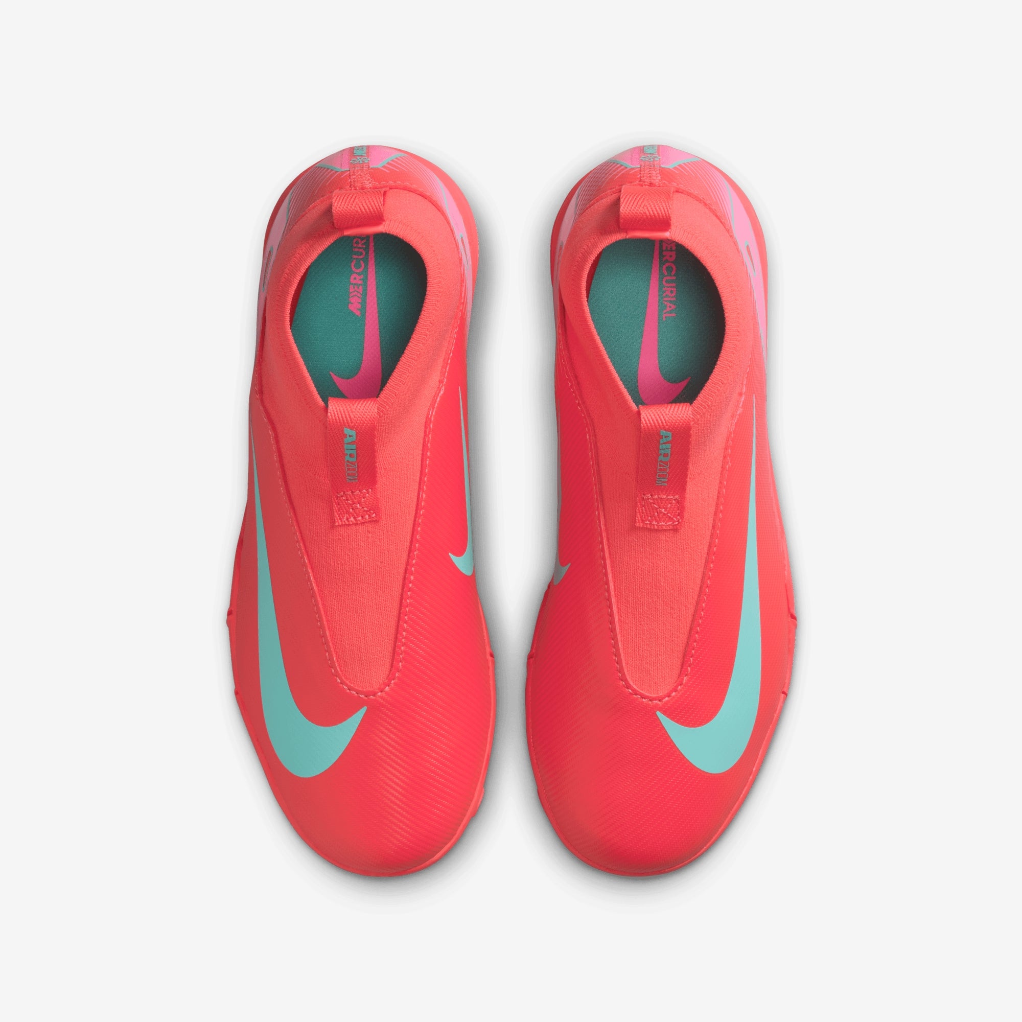 Nike Jr. Mercurial Superfly 10 Academy Little/Big Kids' TF High-Top Soccer Shoes - Ember Glow/Aurora Green