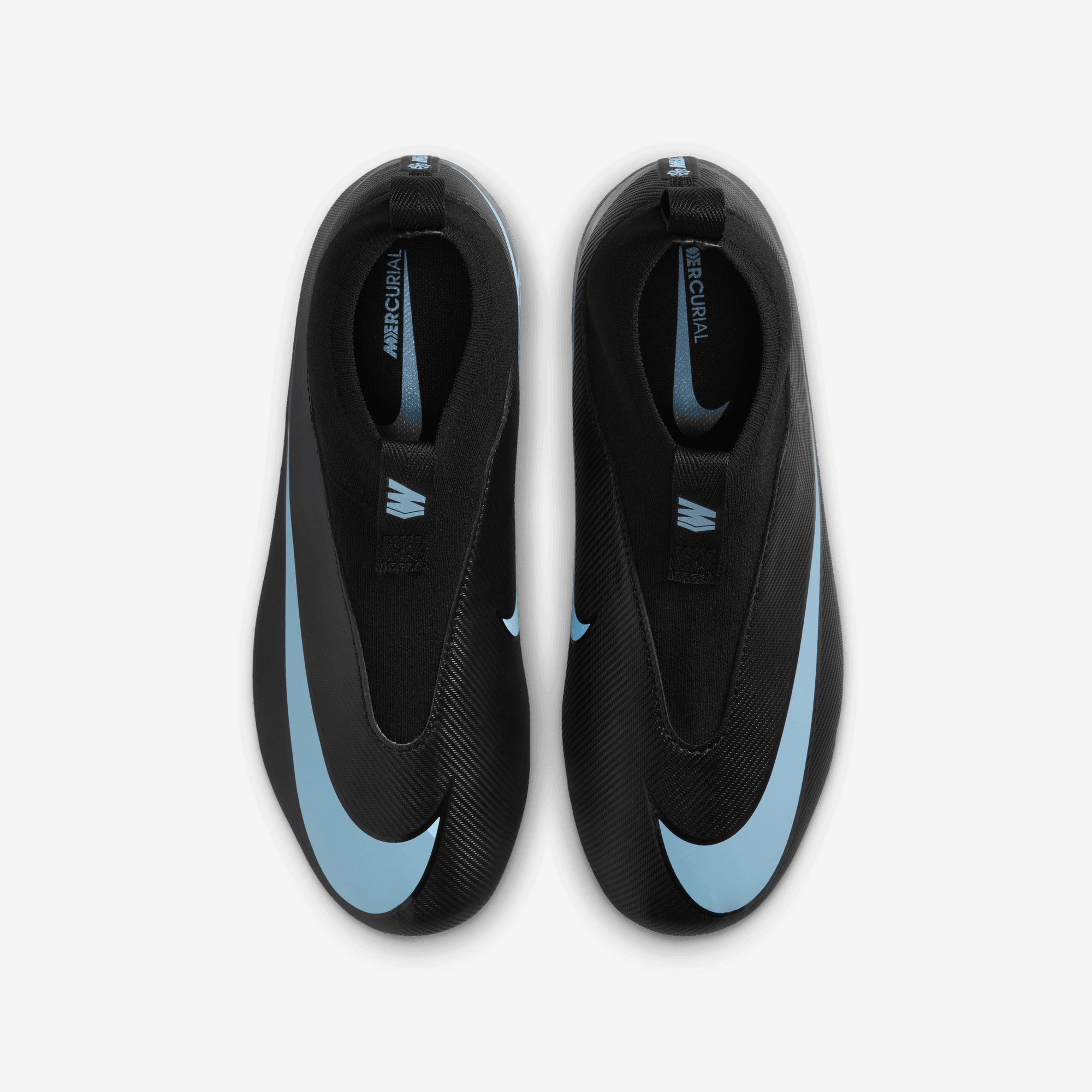 Nike Jr. Mercurial Superfly 10 Academy Little/Big Kids' Multi-Ground High-Top Soccer Cleats - Black/Ice Blue