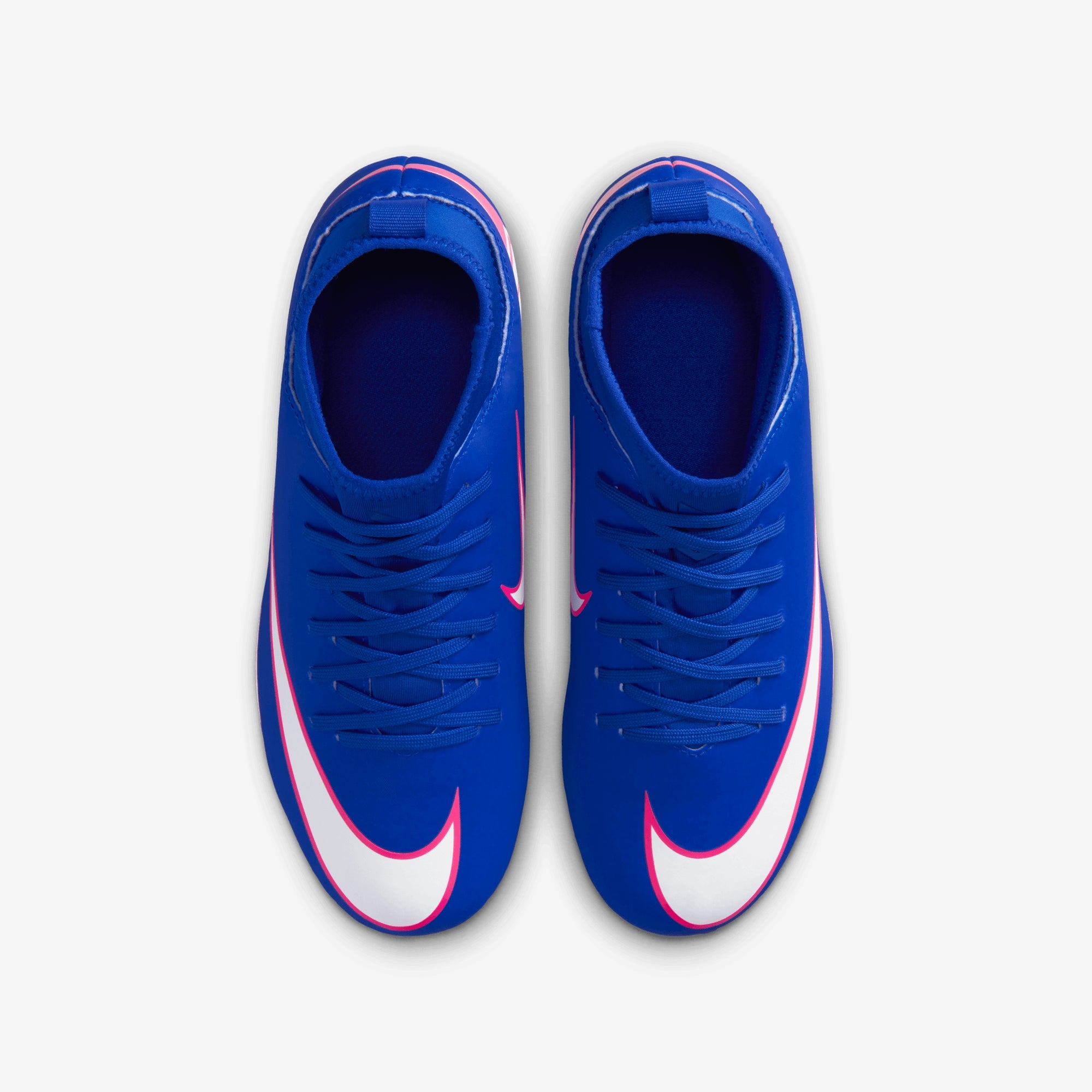Nike Jr. Mercurial Superfly 10 Club Big Kids' Multi-Ground High-Top Soccer Cleats - Racer Blue/White