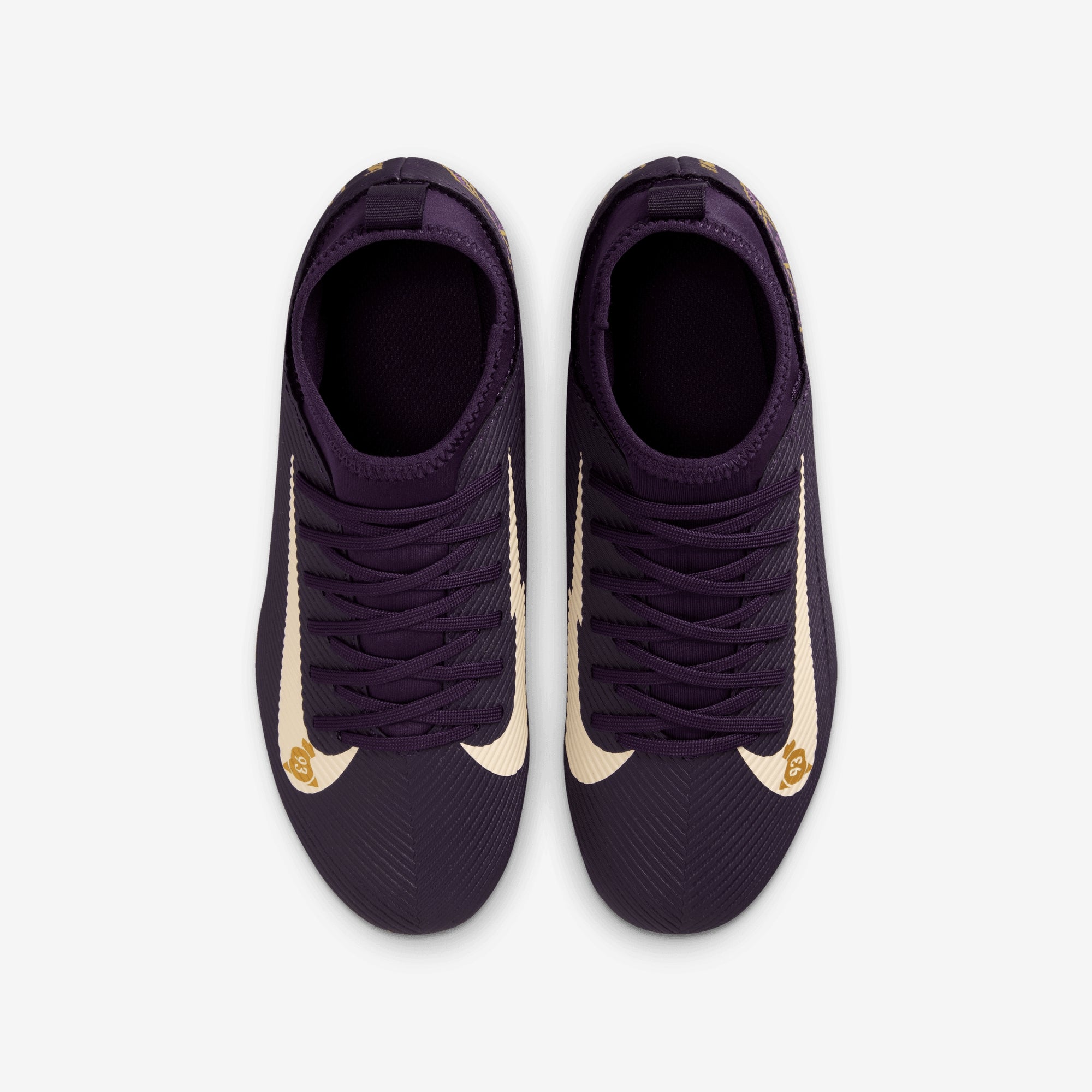 Nike Jr. Mercurial Superfly 10 Club "Kylian Mbappé" Little/Big Kids' MG High-Top Soccer Cleats - Grand Purple/Pale Ivory