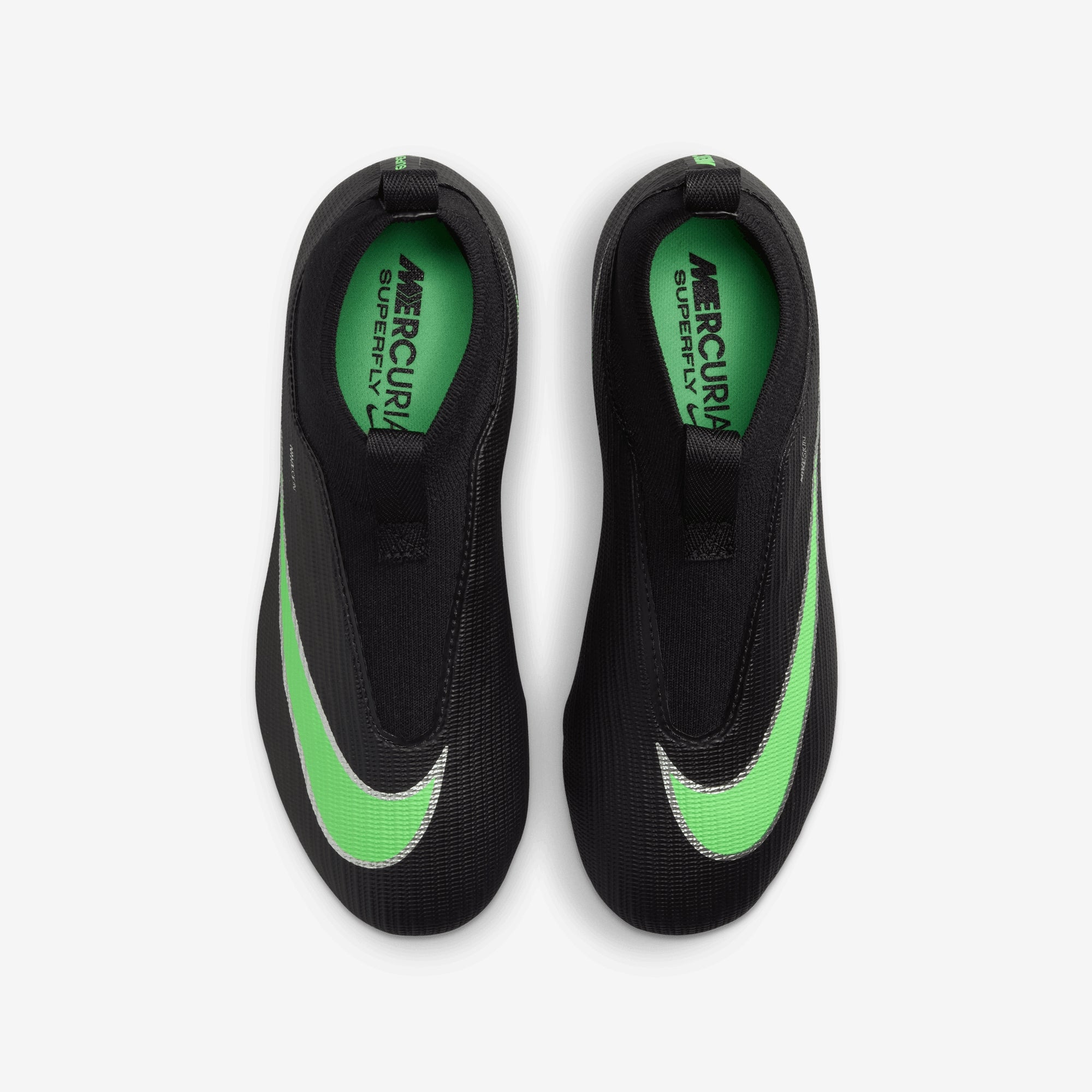 Nike Jr. Mercurial Superfly 11 Academy Big Kids' Multi-Ground High-Top Soccer Cleats - Black/Illusion Green-Black