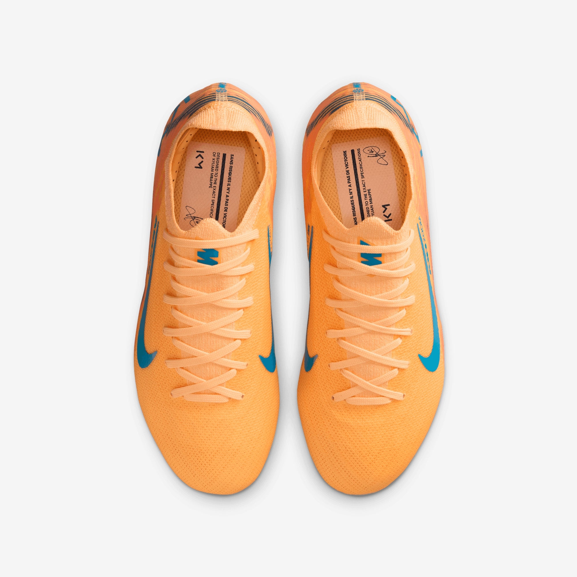 Nike Jr. Mercurial Vapor 16 Pro Kylian Mbappé Big Kids' Firm-Ground Low-Top Soccer Cleats - Melon Tint/Neo Turq-Igloo