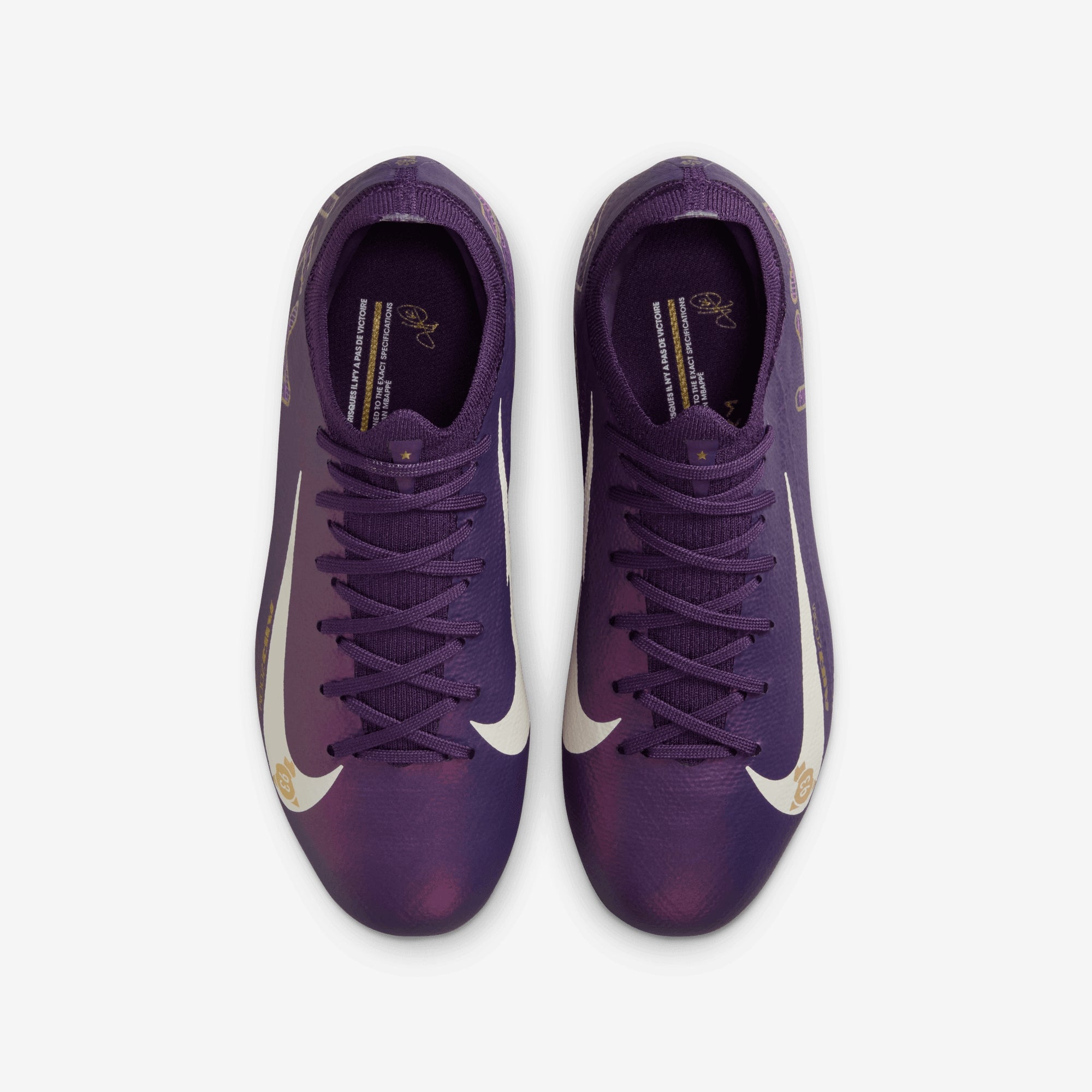 Nike Jr. Mercurial Vapor 16 Pro "Kylian Mbappé" Big Kids' FG Low-Top Soccer Cleats - Grand Purple/Pale Ivory