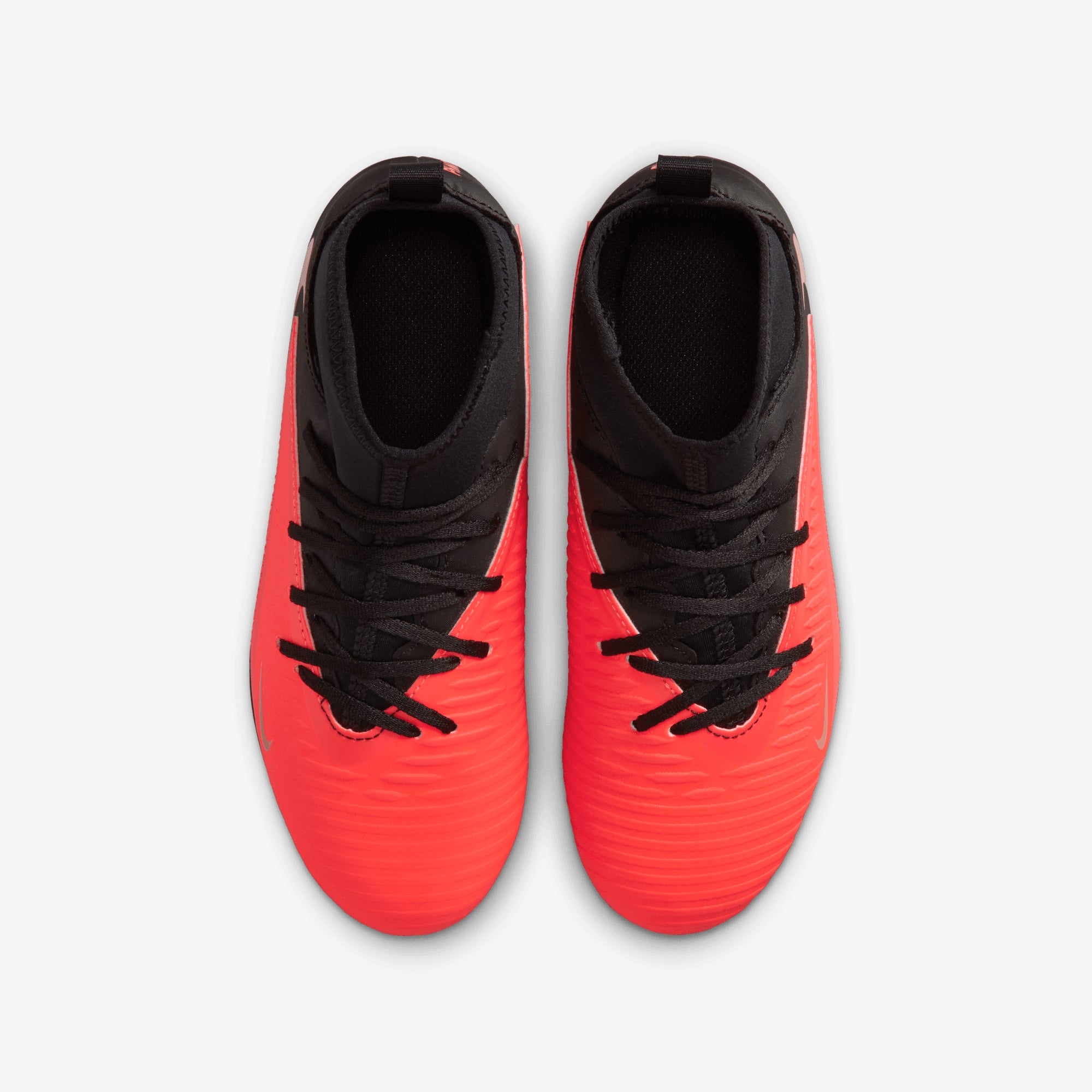Nike Jr. Phantom 6 High Club Big Kids' Multi-Ground Soccer Cleats - Bright Crimson/Black-Bright Crimson