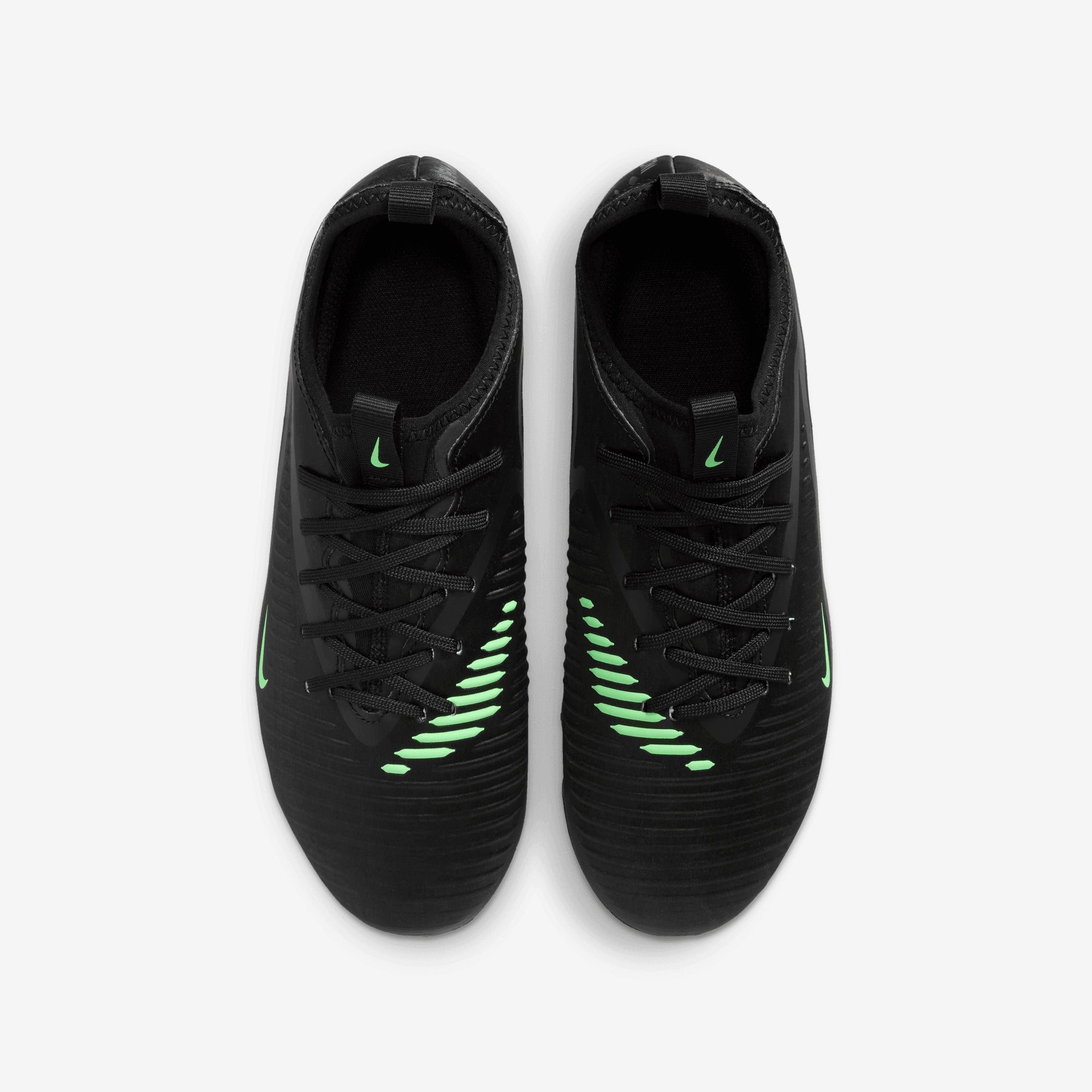 Nike Jr. Phantom 6 Low Academy Big Kids' Multi-Ground Soccer Cleats - Black/Illusion Green-Black