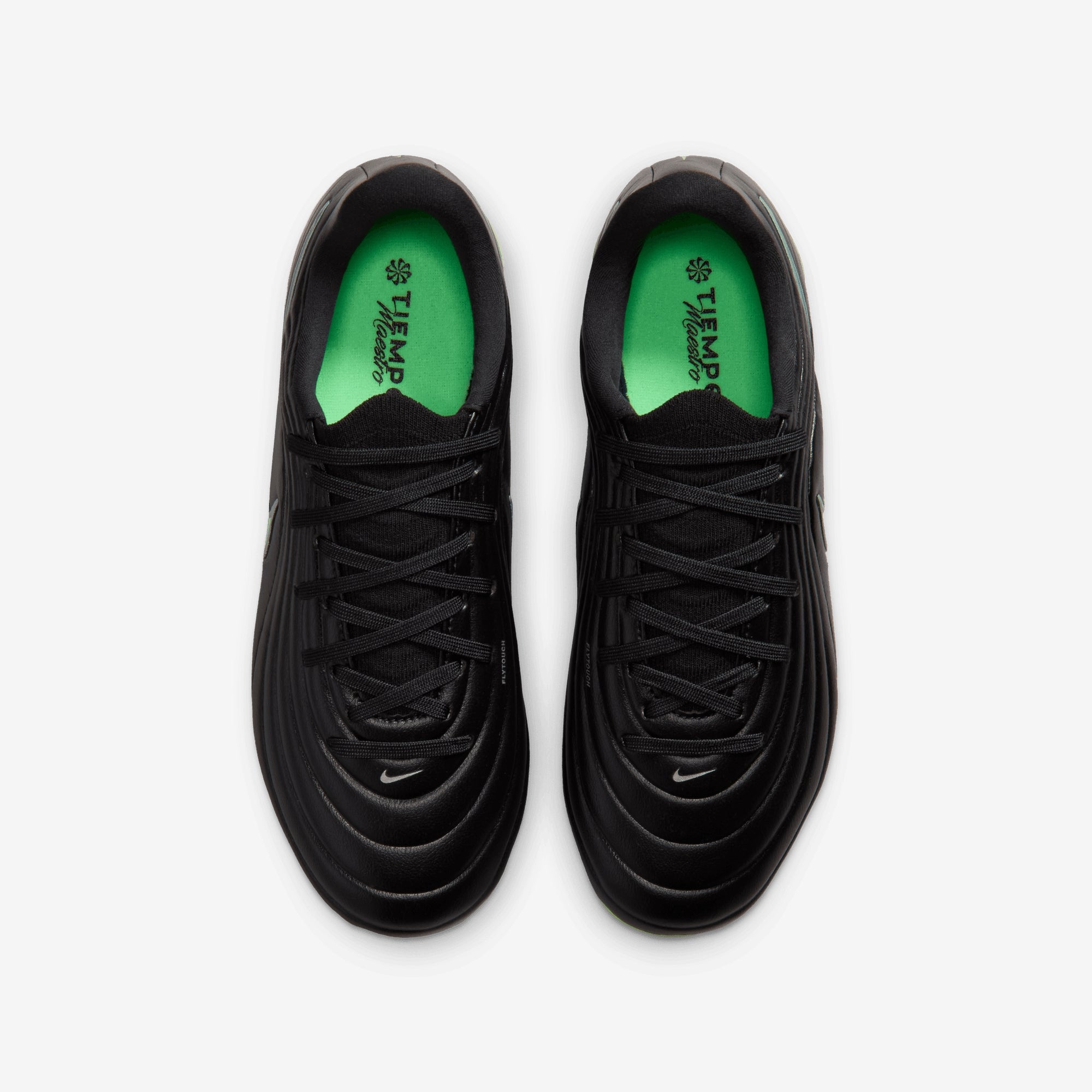 Nike Jr. Tiempo Maestro Academy Big Kids' Multi-Ground Low-Top Soccer Cleats - Black/Illusion Green-Black