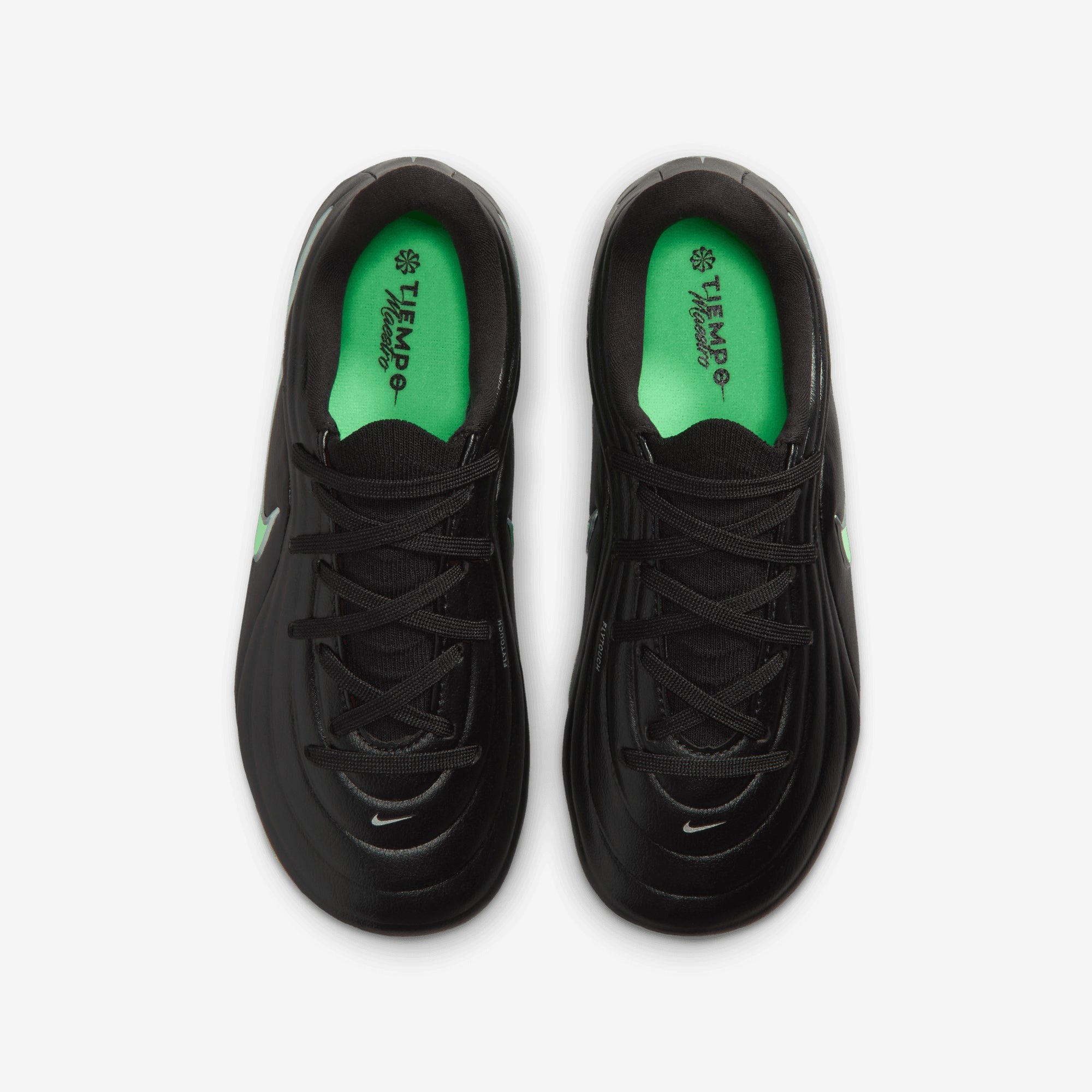 Nike Jr. Tiempo Maestro Academy Little Kids' Multi-Ground Low-Top Soccer Cleats - Black/Illusion Green-Black