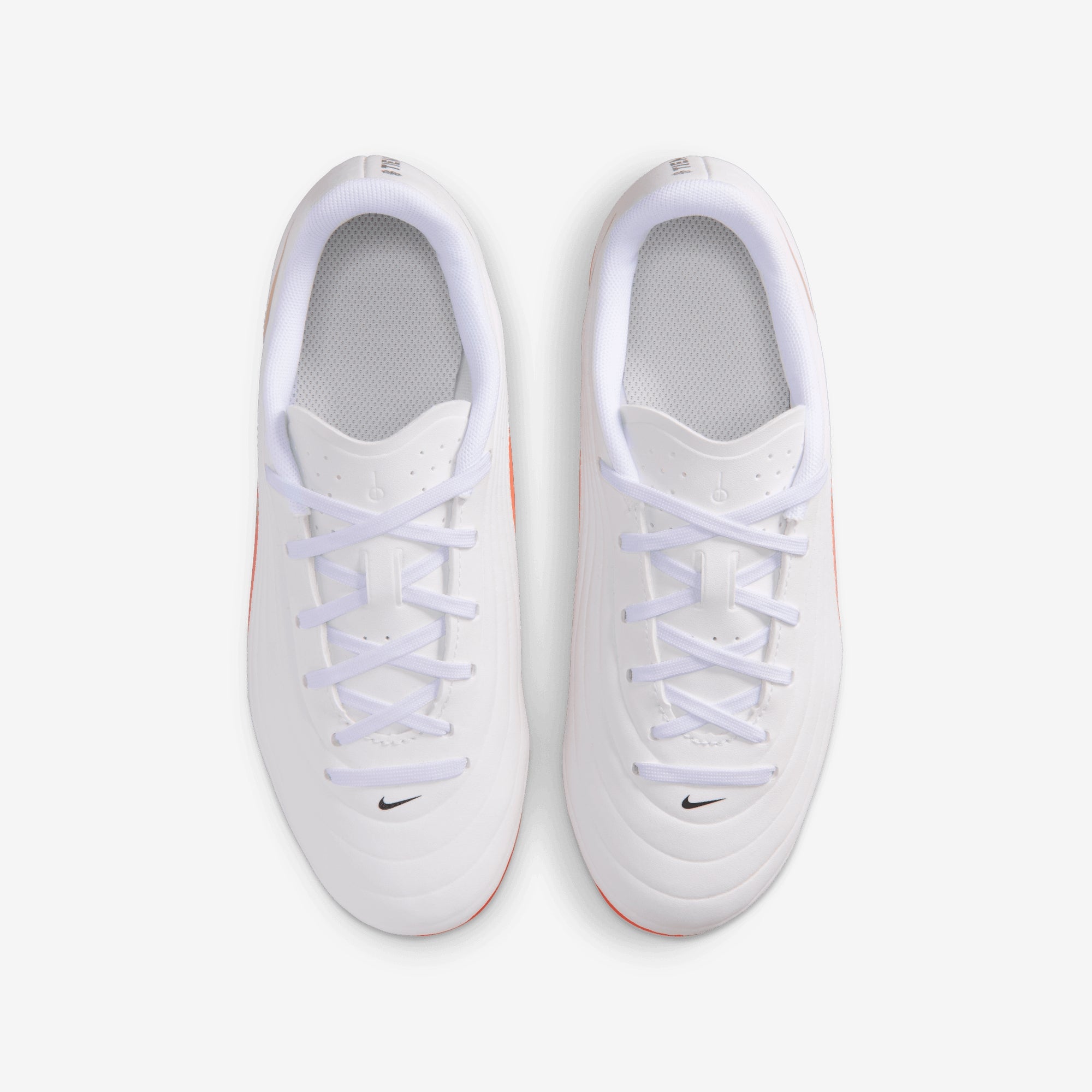 Nike Jr. Tiempo Maestro Club Big Kids' Multi-Ground Low-Top Soccer Cleats - White/Blur-Bright Crimson