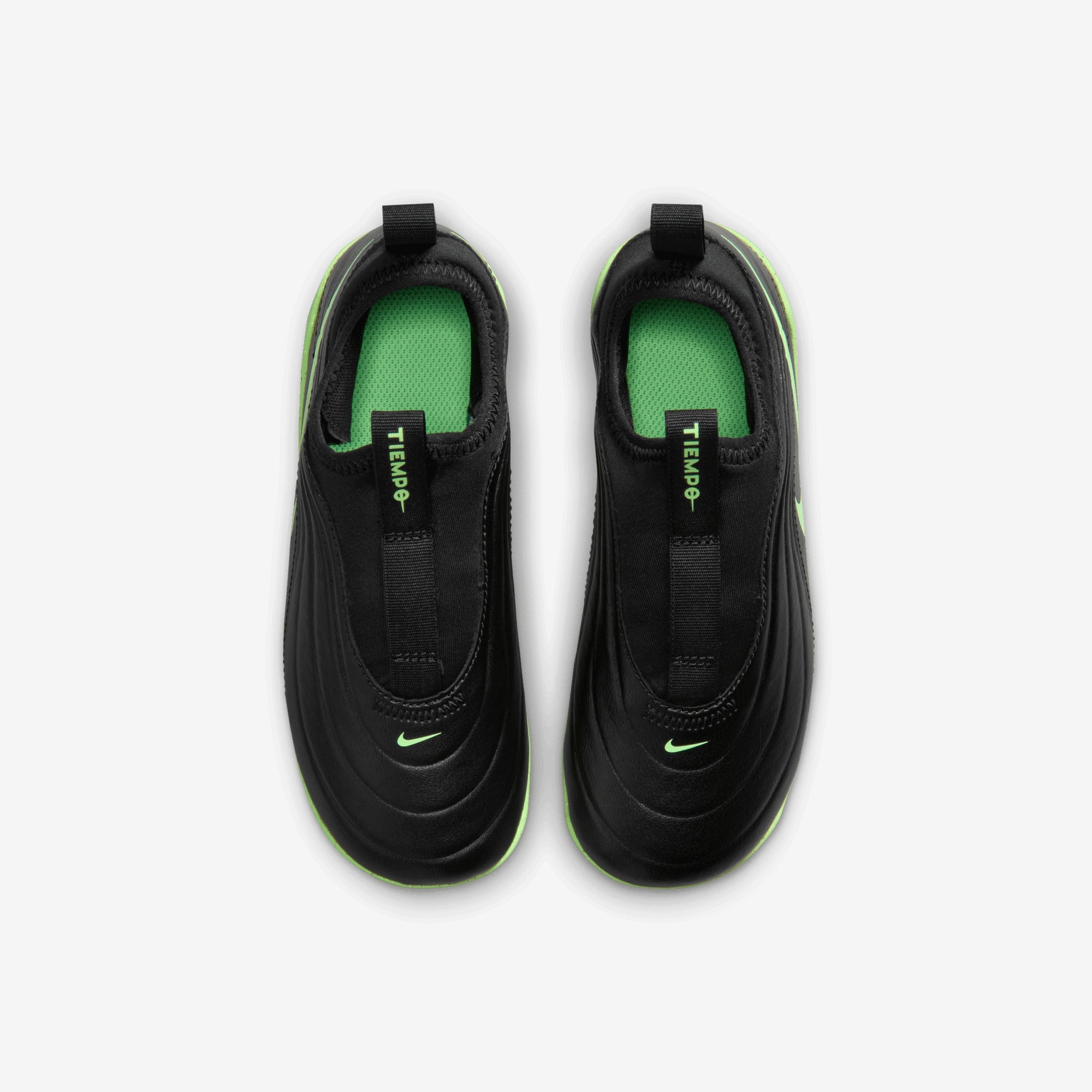 Nike Jr. Tiempo Maestro Club Flex Little Kids' Multi-Ground Low-Top Soccer Cleats - Black/Illusion Green-Black