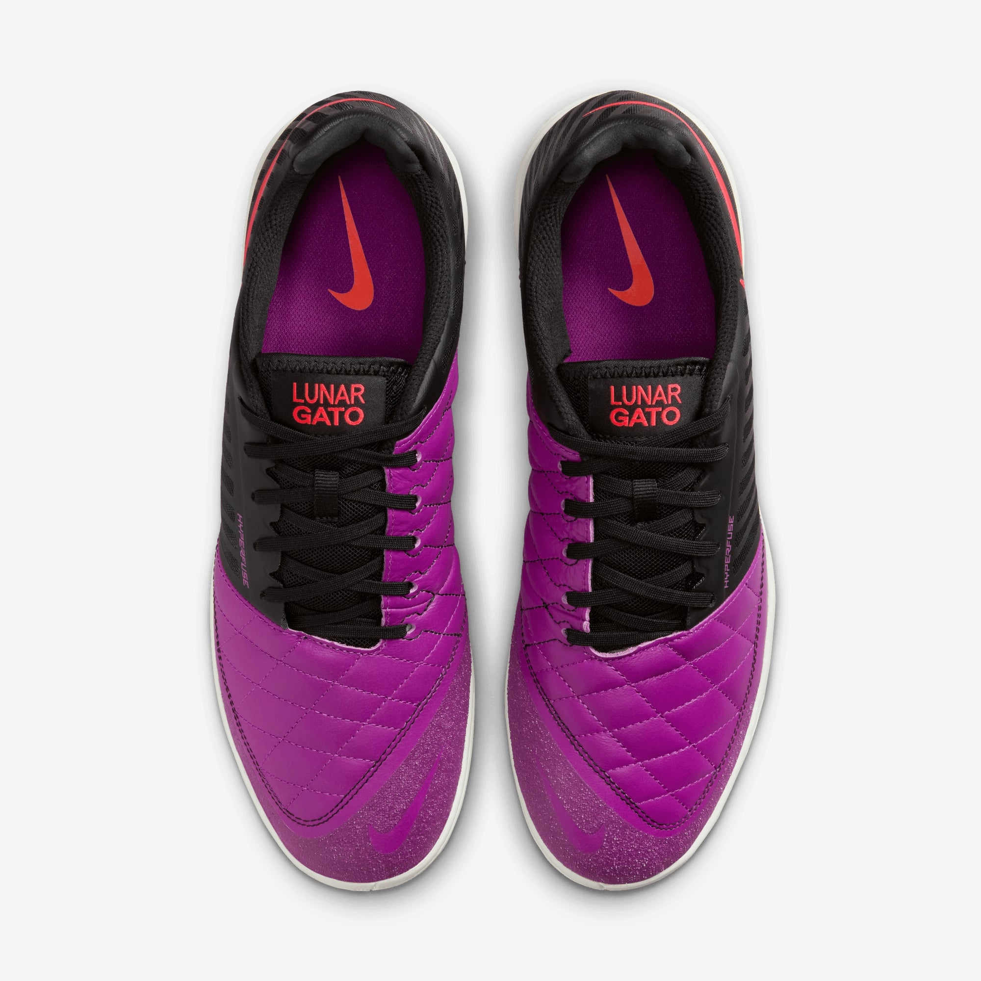 Nike Lunargato II Indoor/Court Low-Top Soccer Shoes - Bold Berry/Bright Crimson