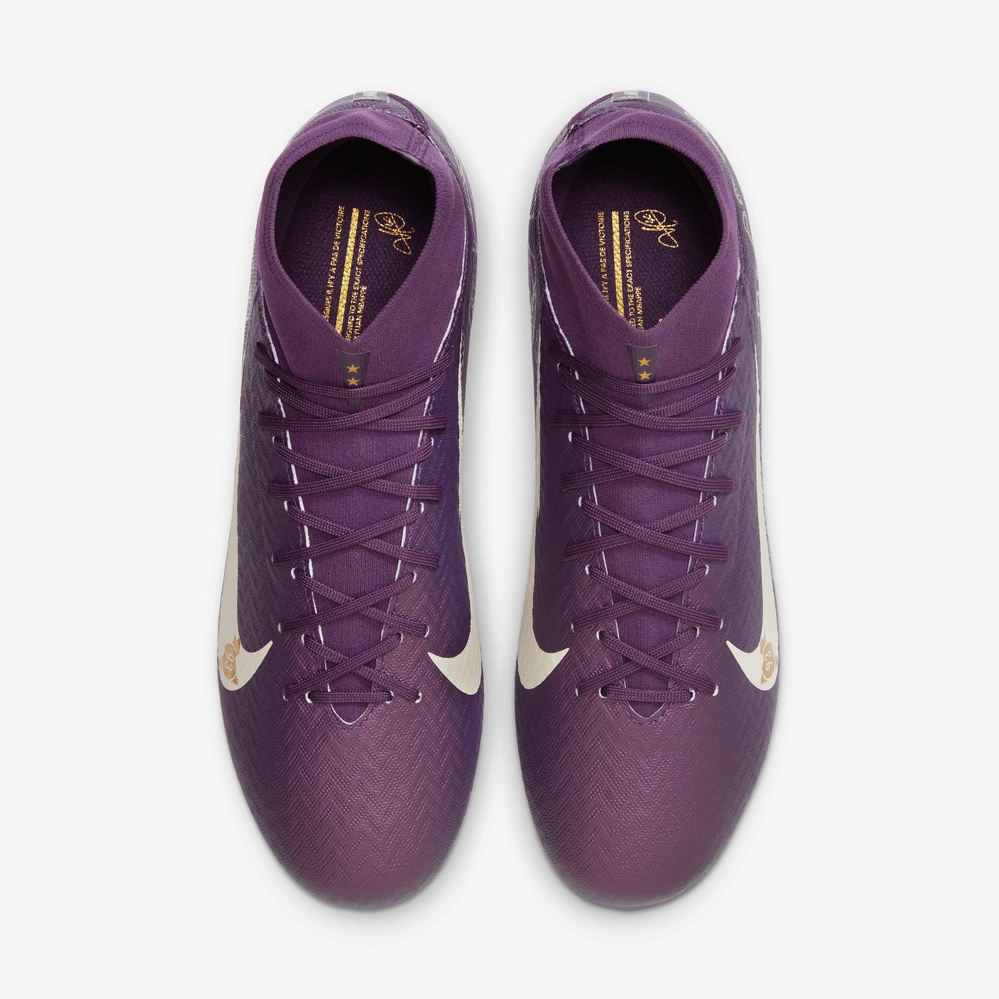 Nike Mercurial Superfly 10 Academy "Kylian Mbappé" MG High-Top Soccer Cleats - Grand Purple/Pale Ivory