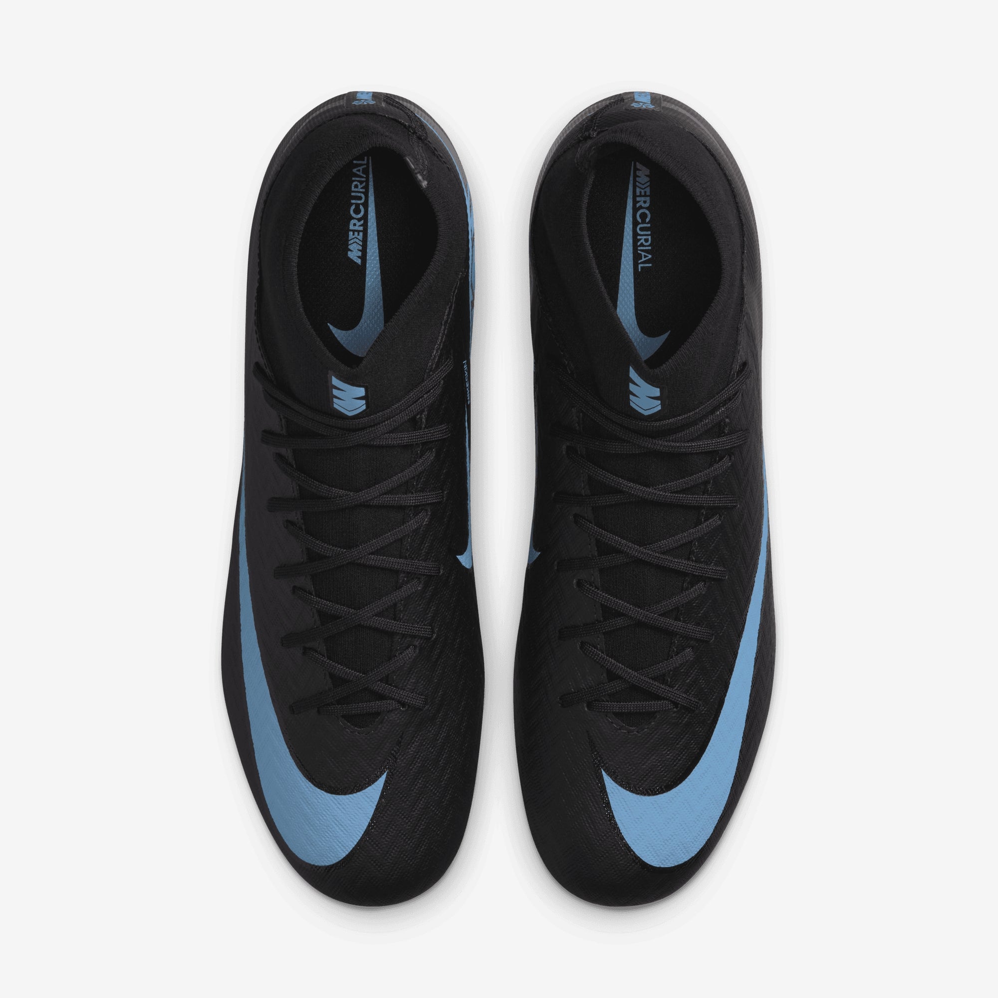 Nike Mercurial Superfly 10 Academy Multi-Ground High-Top Soccer Cleats - Black/Ice Blue