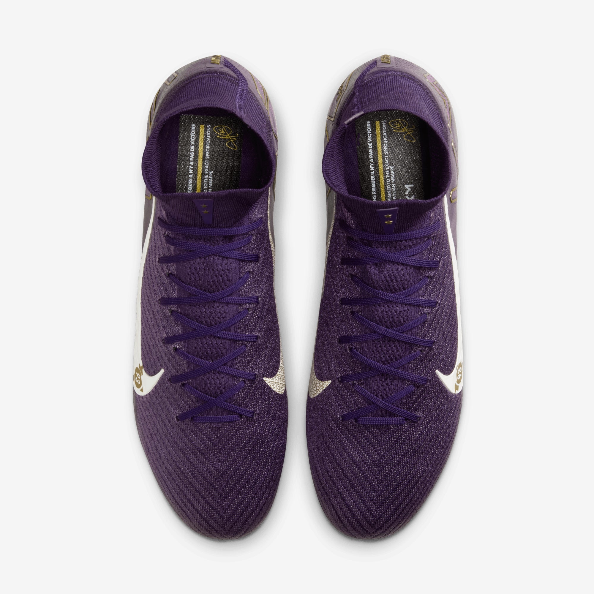 Nike Mercurial Superfly 10 Elite "Kylian Mbappé" FG High-Top Soccer Cleats - Grand Purple/Pale Ivory
