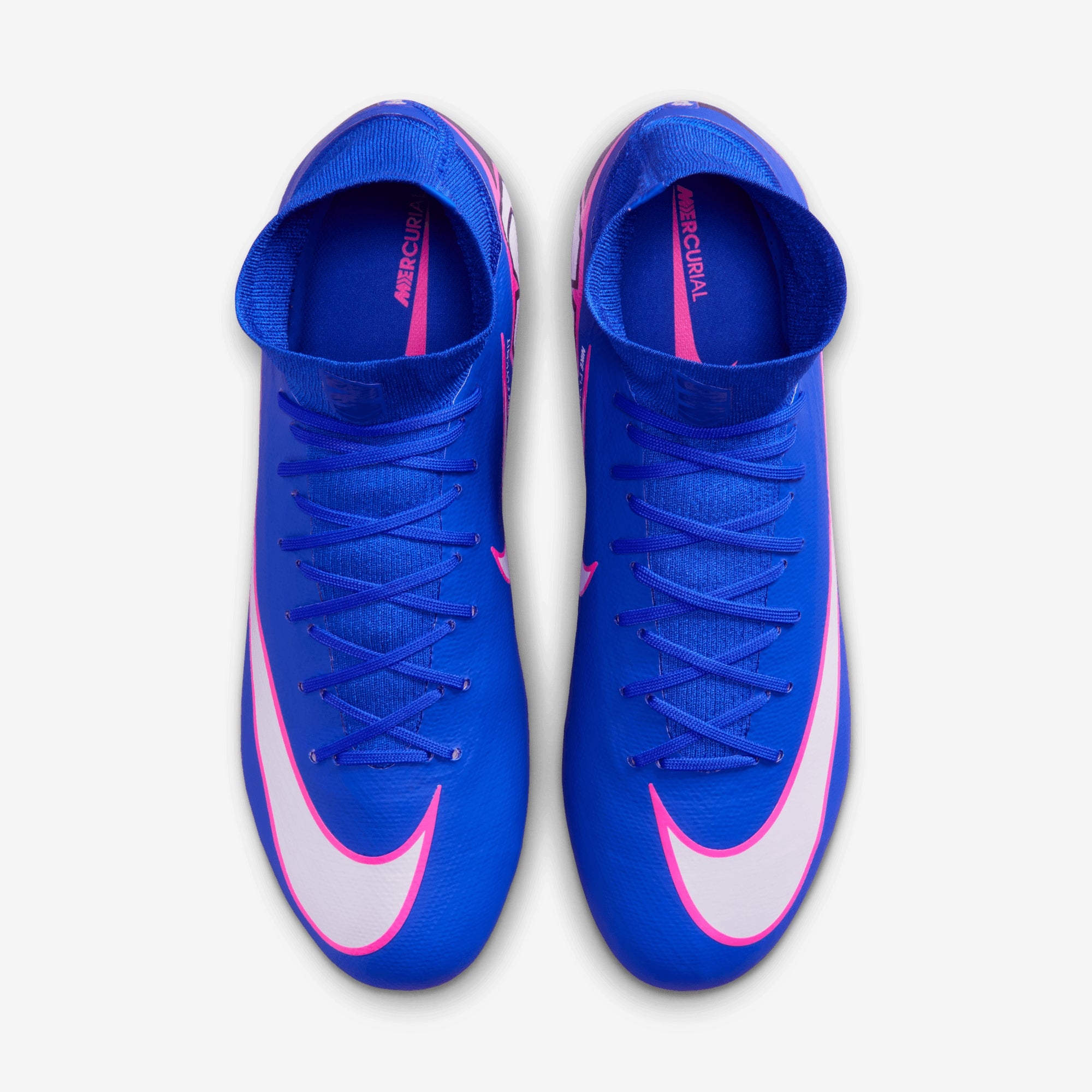 Nike Mercurial Superfly 10 Pro Firm-Ground High-Top Soccer Cleats - Racer Blue/White