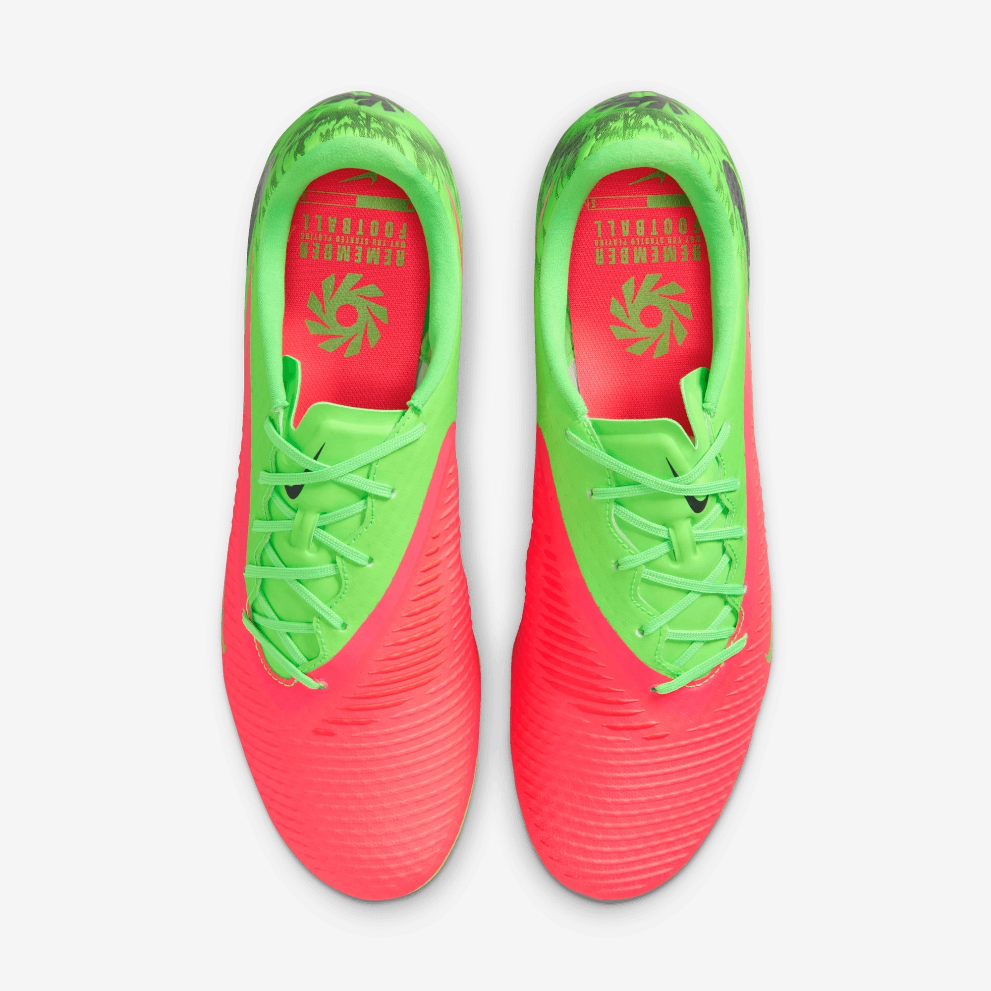 Nike Phantom 6 Low Academy Erling Haaland Multi-Ground Soccer Cleats - Hot Punch/Black-Green Strike