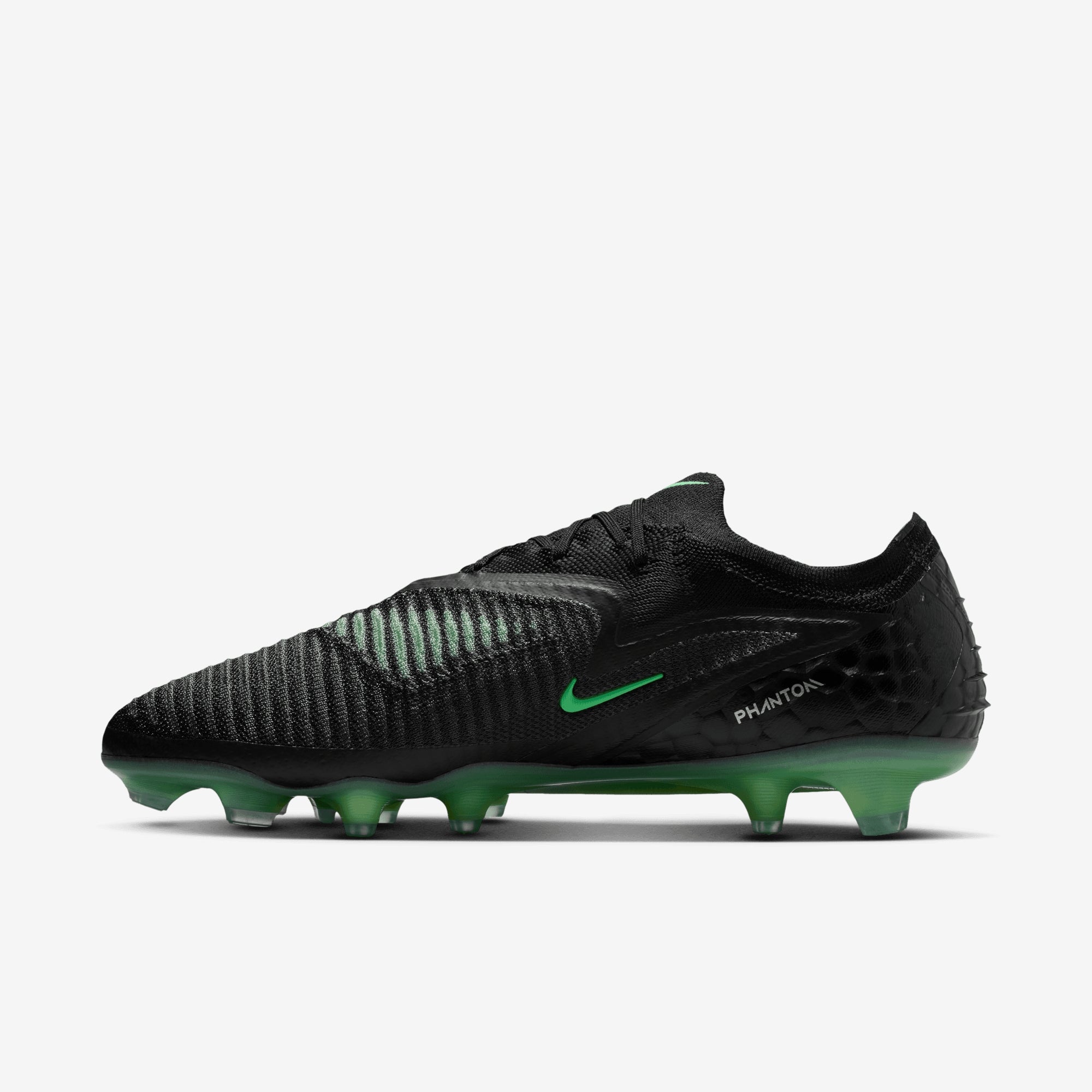 Nike Phantom 6 Low Elite Firm-Ground Soccer Cleats - Black/Illusion Green-Black