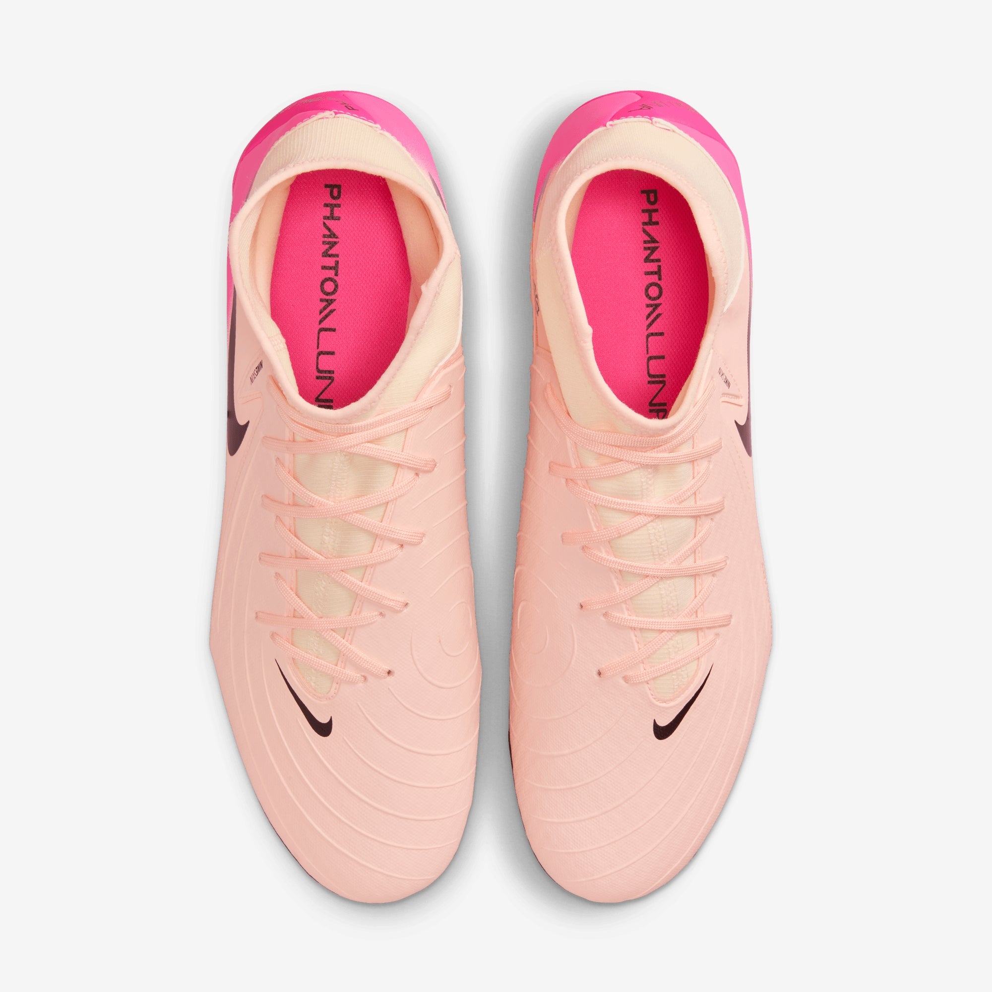 Nike Phantom Luna 2 Academy MG High-Top Soccer Cleats - Crimson Tint/Black-Pink Blast
