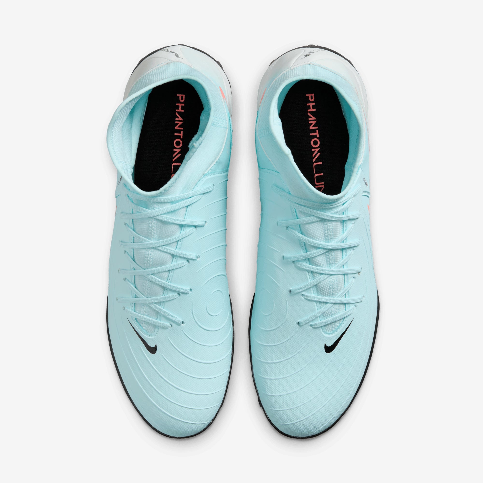Nike Phantom Luna 2 Academy Turf High-Top Soccer Shoes - Mint/Atomic Red-Off Noir