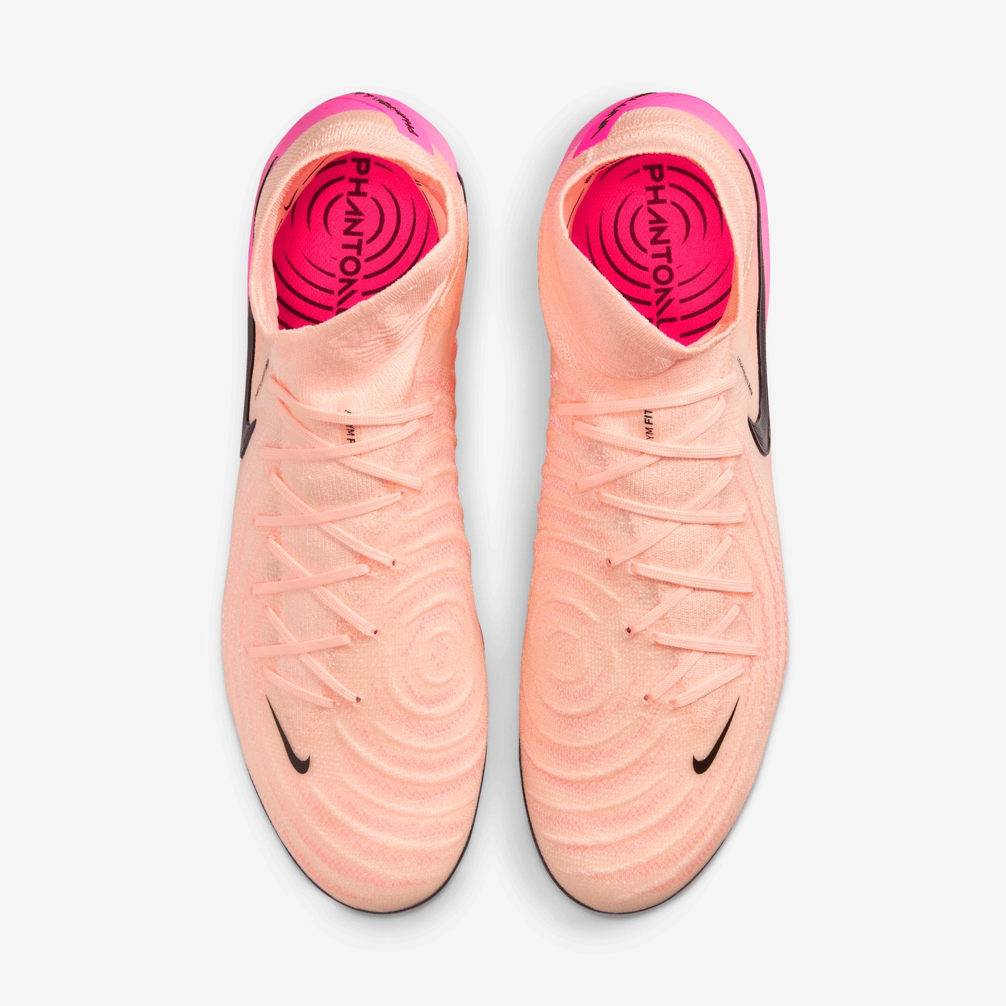 Nike Phantom Luna 2 Elite FG High-Top Soccer Cleats - Crimson Tint/Black-Pink Blast