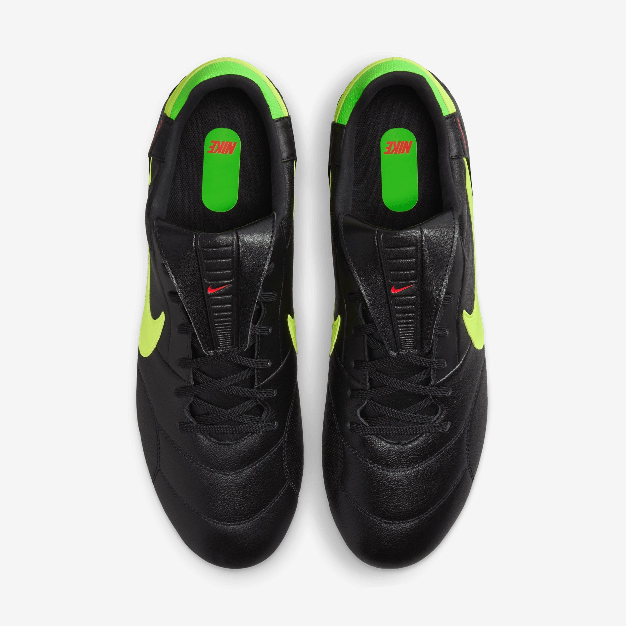 Nike Premier 3 FG Low-Top Soccer Cleats - Black/Volt-Green Strike-Bright Crimson