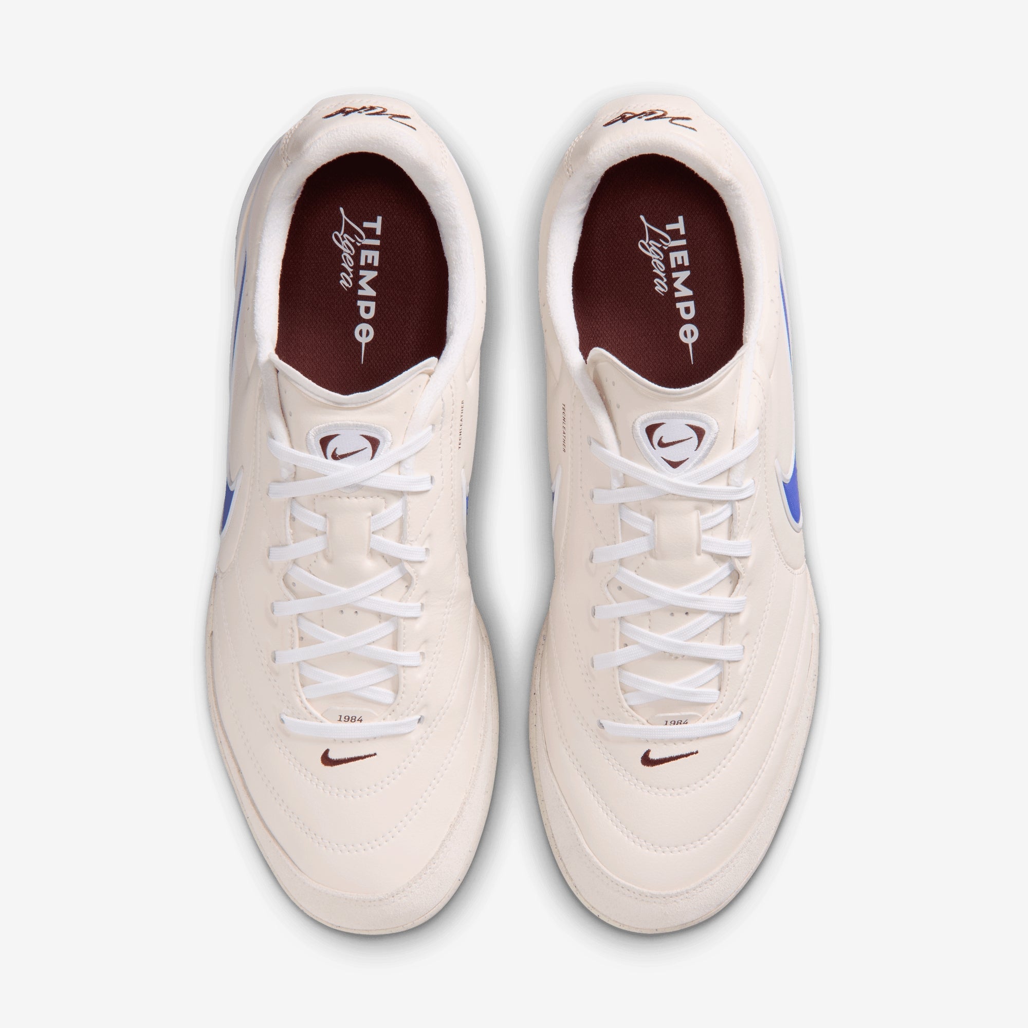 Nike Tiempo Ligera Pro Turf Low-Top Soccer Shoes - Chalk/Racer Blue-White