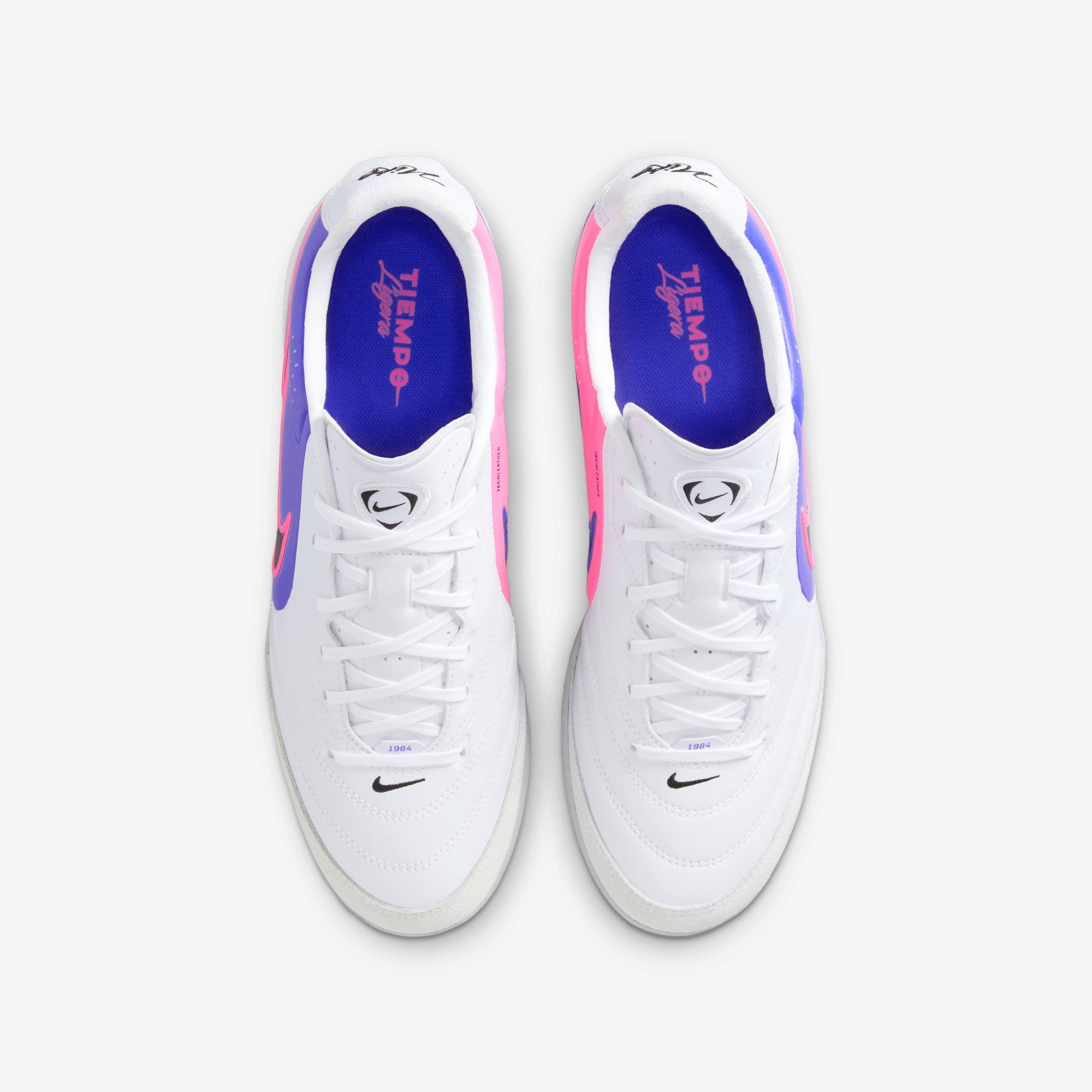 Nike Tiempo Ligera Pro Turf Low-Top Soccer Shoes - White/Black-Racer Blue-Pink Blast